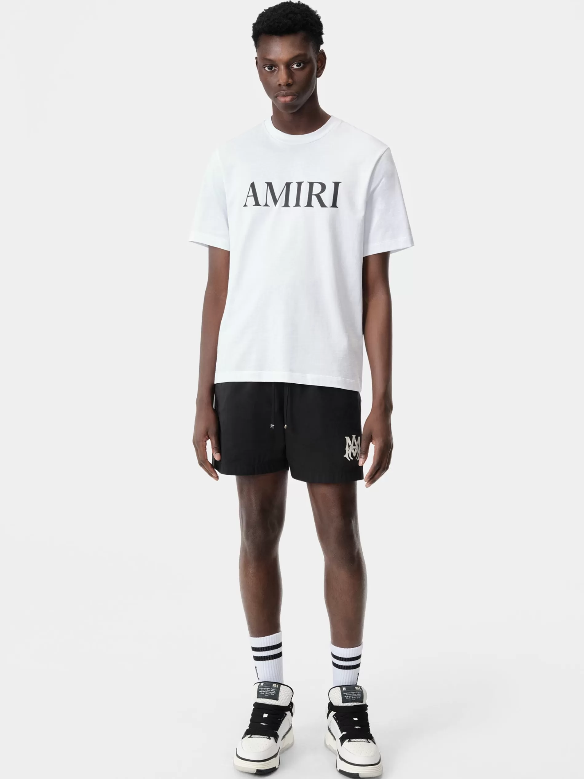 AMIRI Swimwear>MA CORE LOGO SWIM TRUNK BLACK