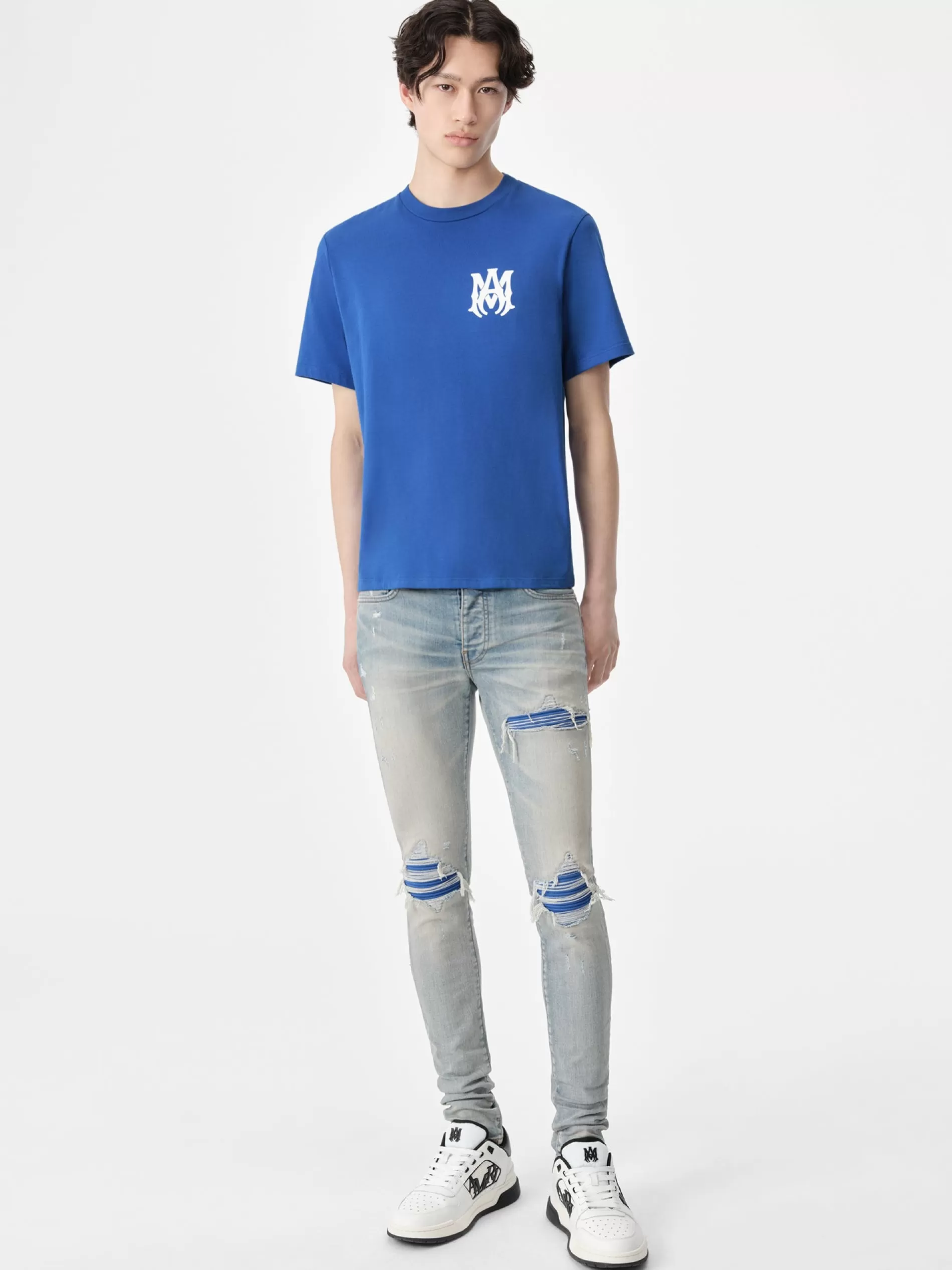 AMIRI Tees>MA CORE LOGO TEE Blue