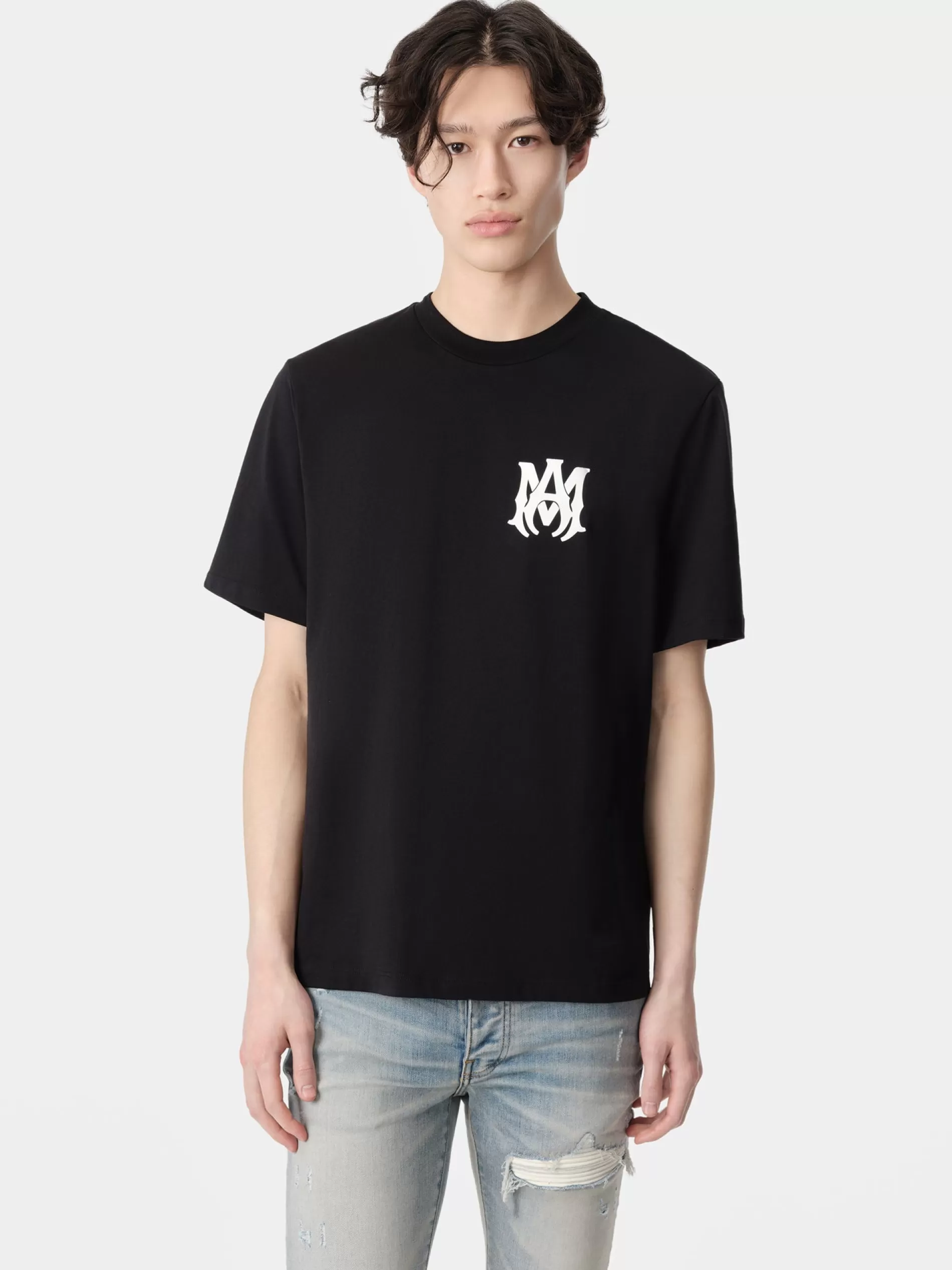 AMIRI Tees>MA CORE LOGO TEE BLACK