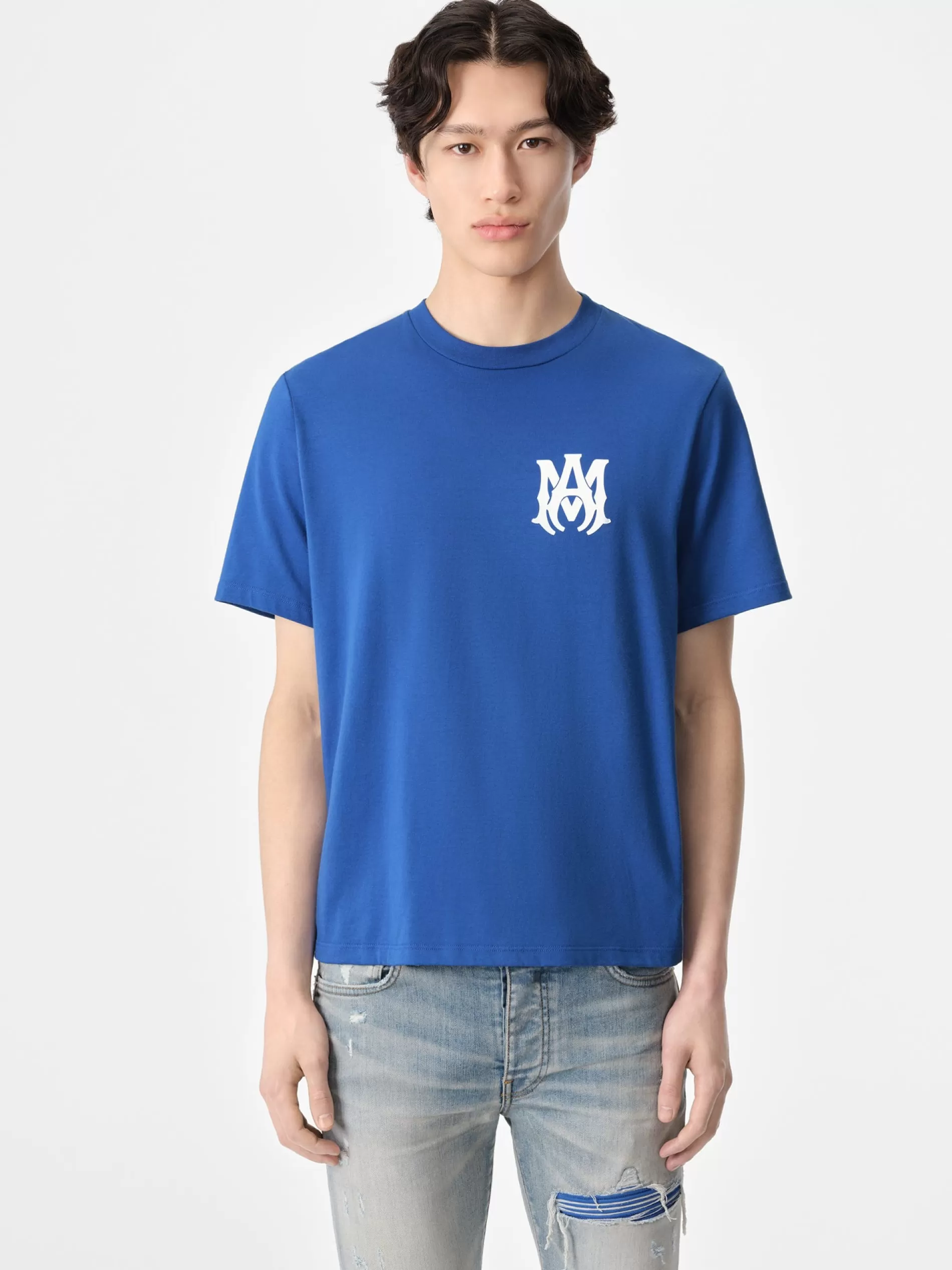 AMIRI Tees>MA CORE LOGO TEE Blue