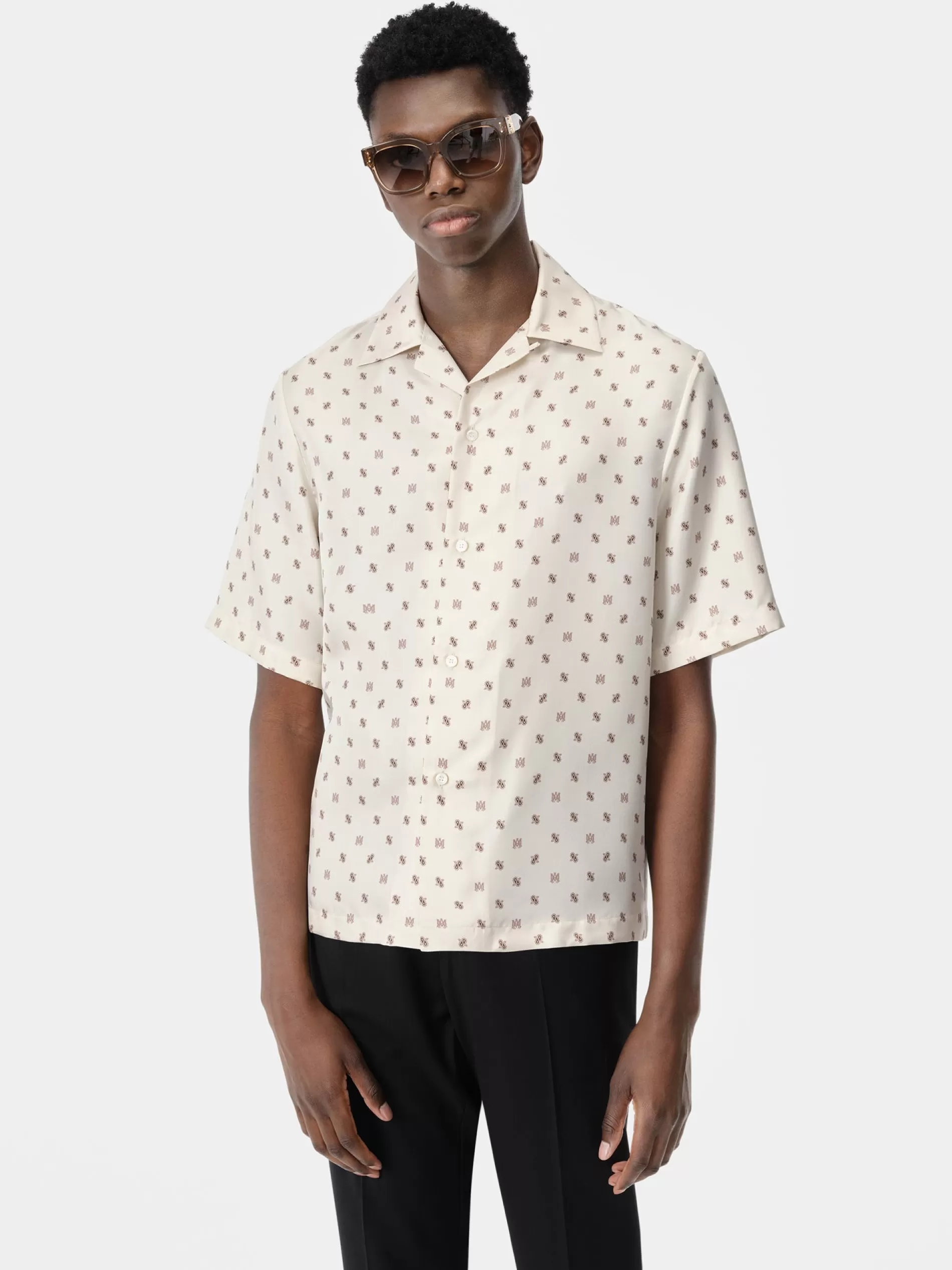 AMIRI Shirts>MA PAISLEY BOWLING SHIRT BIRCH