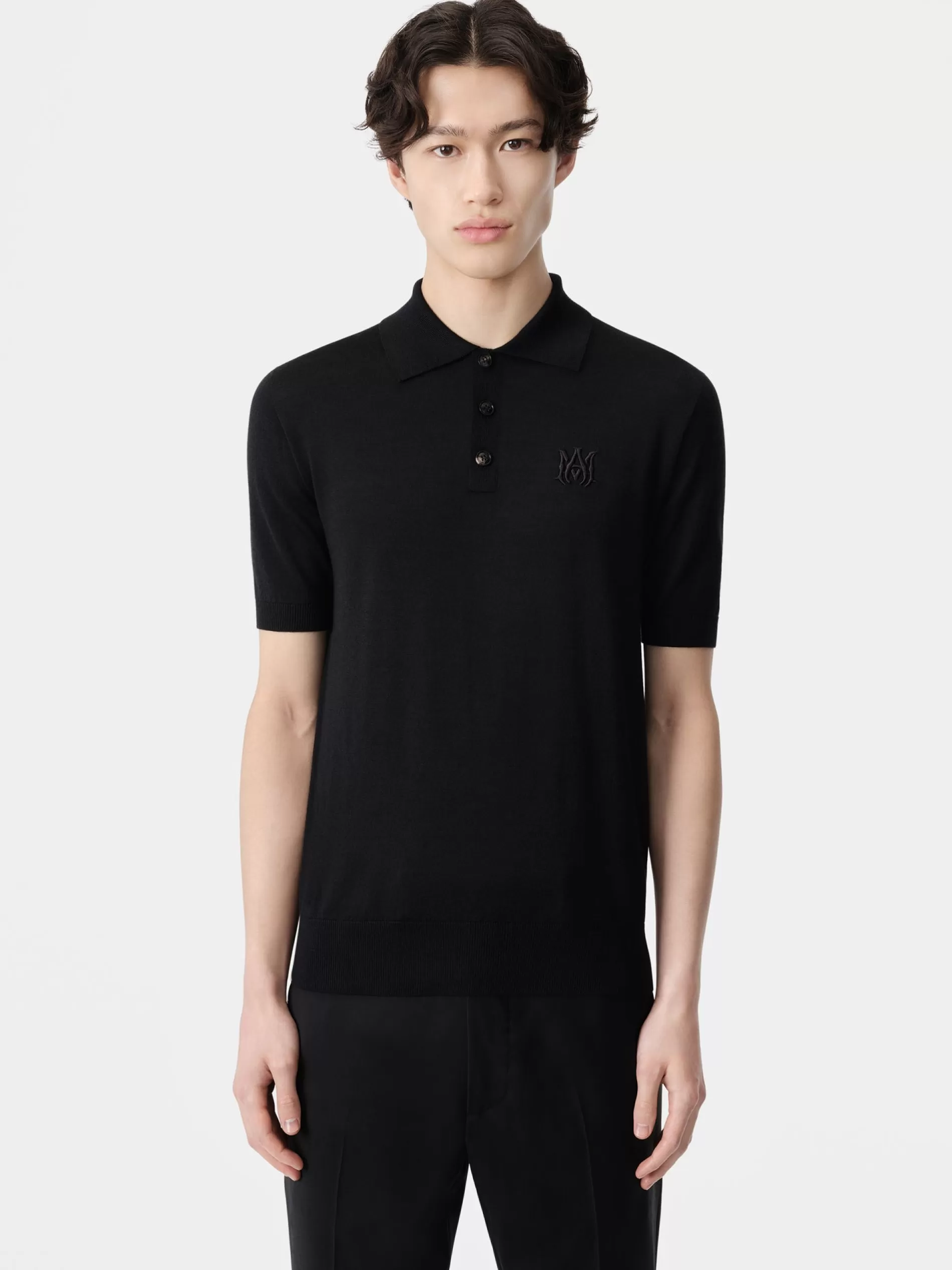 AMIRI Knitwear>MA POLO BLACK