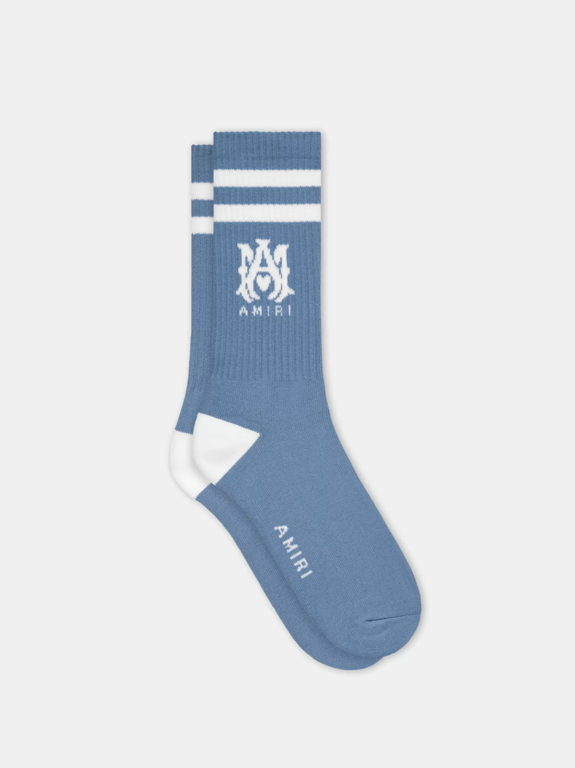 AMIRI Socks | Socks>MA STRIPE SOCK DUSTY BLUE