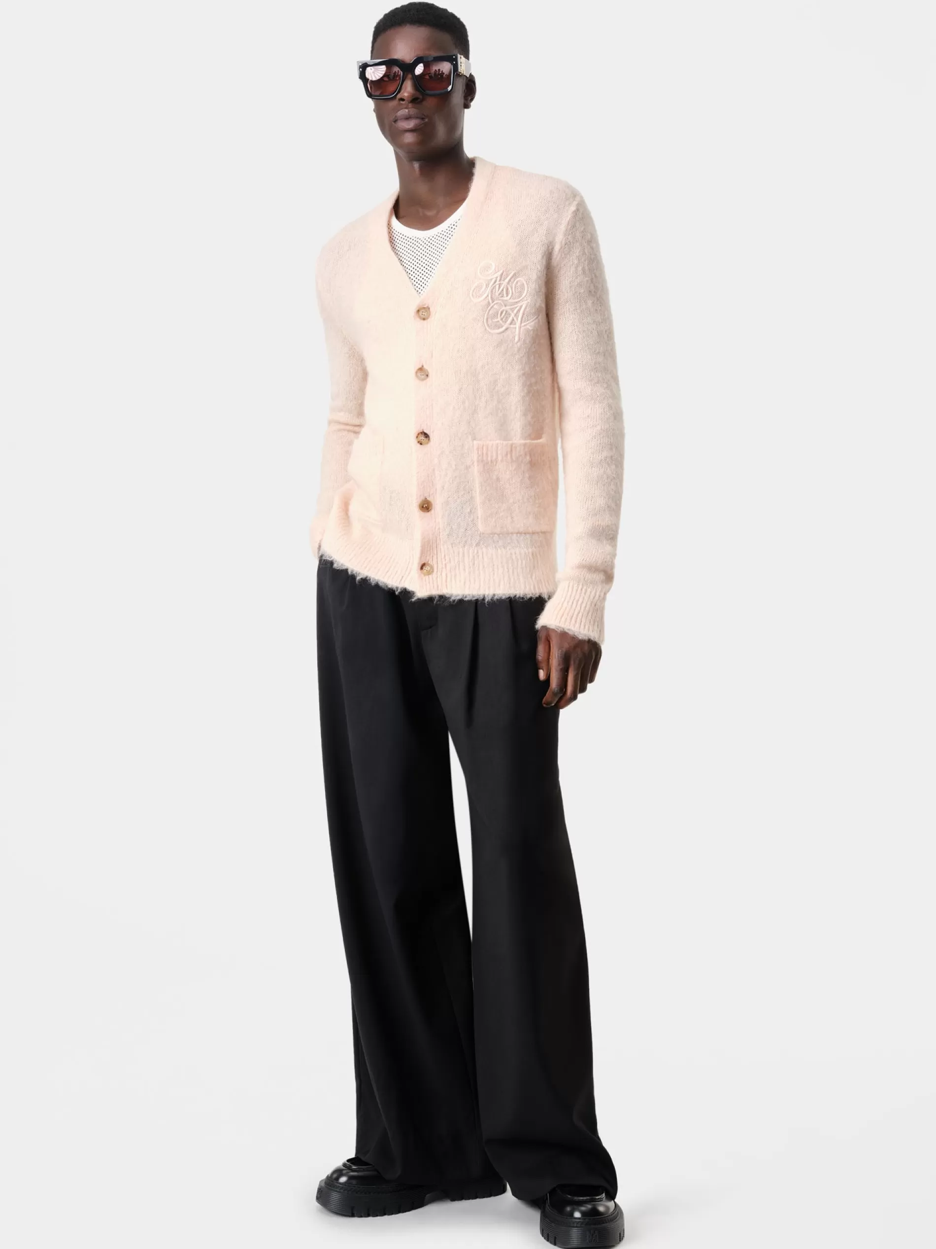 AMIRI Knitwear>MA SWIRL CARDIGAN Peach