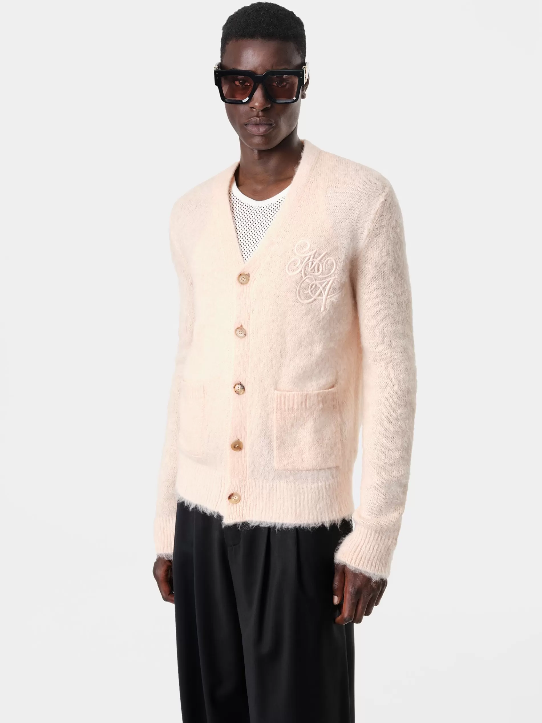 AMIRI Knitwear>MA SWIRL CARDIGAN Peach