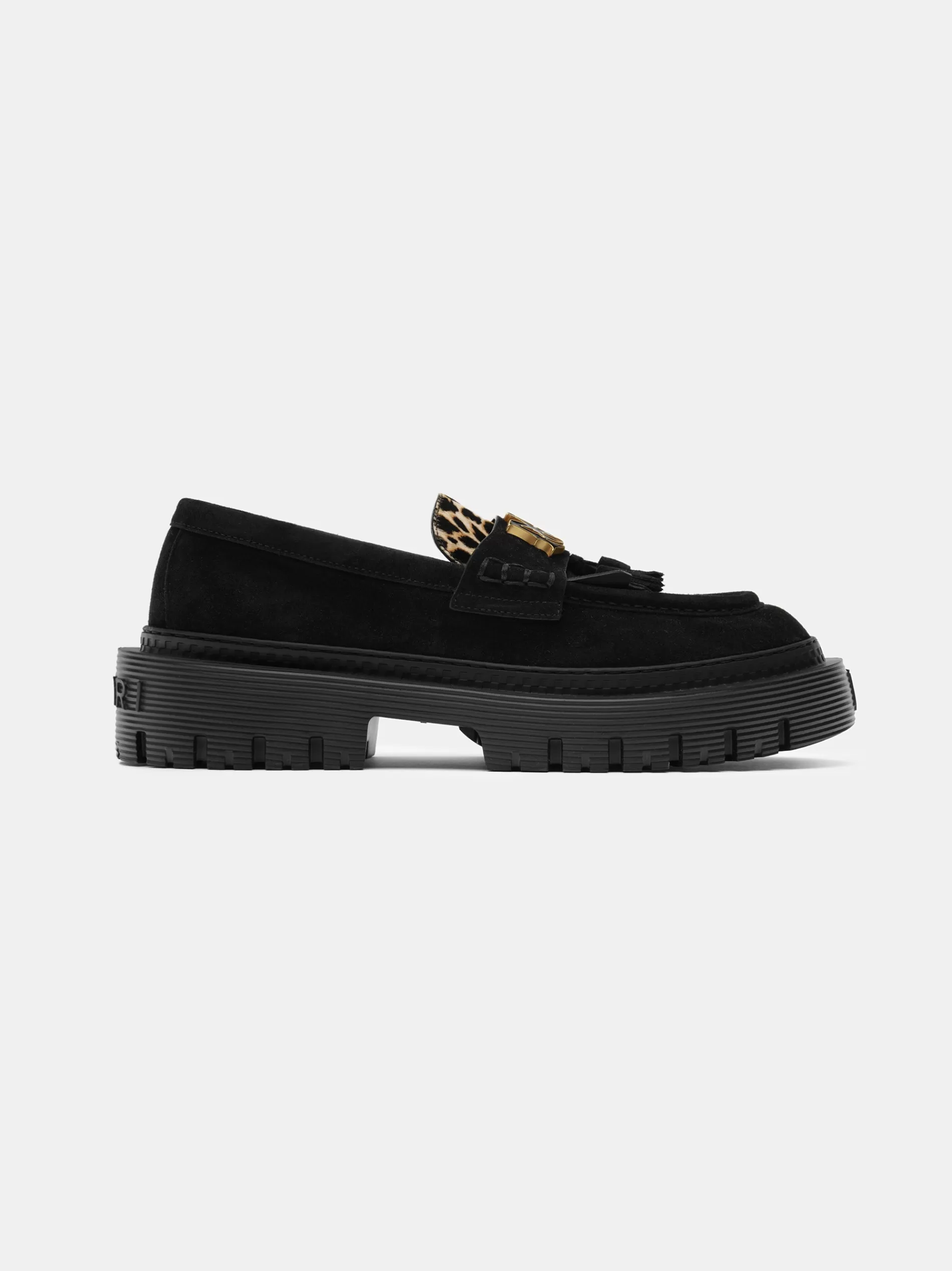 AMIRI Loafers | Loafers>MA TASSLE LEOPARD JUMBO LOAFER BLACK