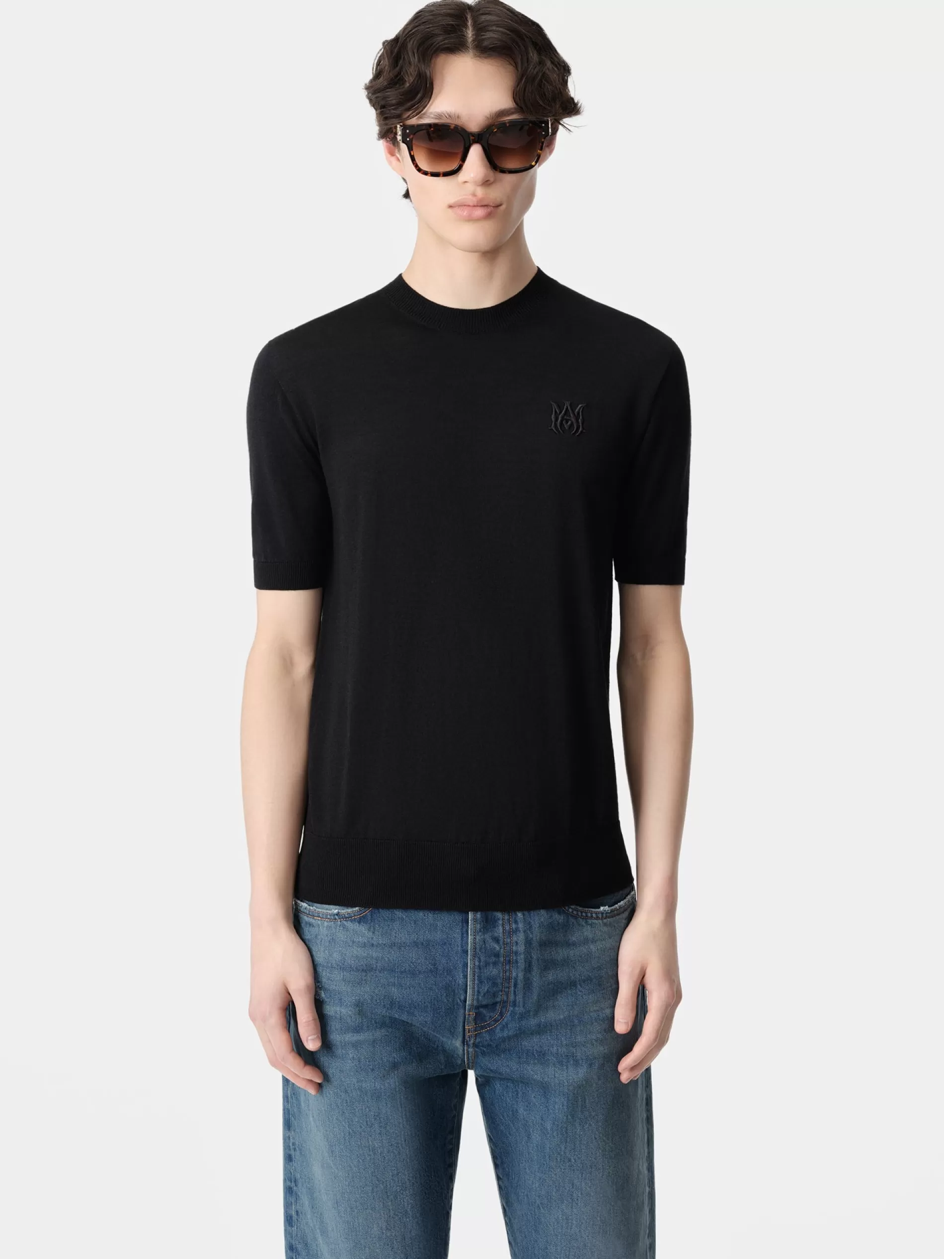 AMIRI Knitwear>MA TEE BLACK