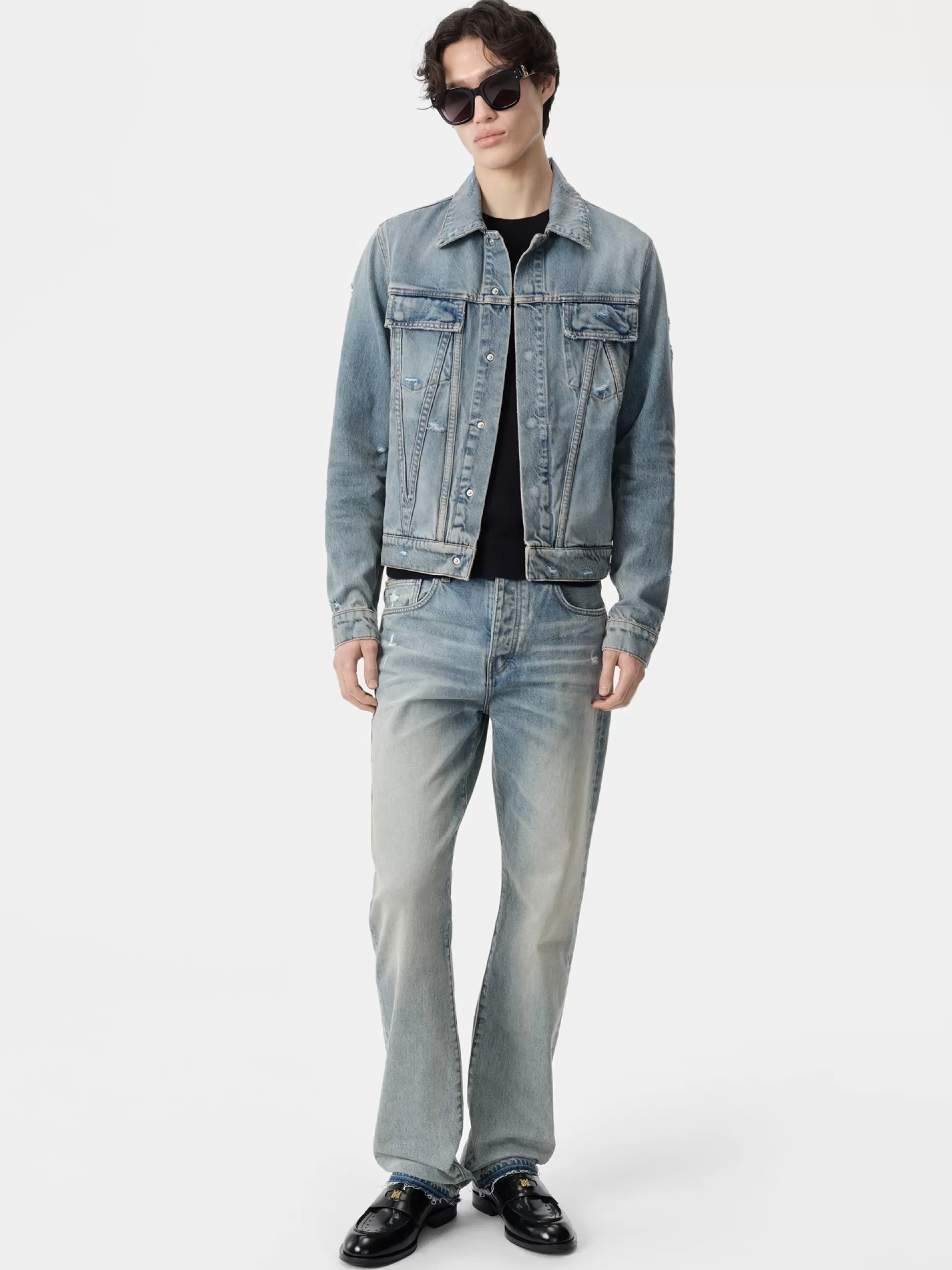 AMIRI Denim>MA TRUCKER JACKET Antique Indigo