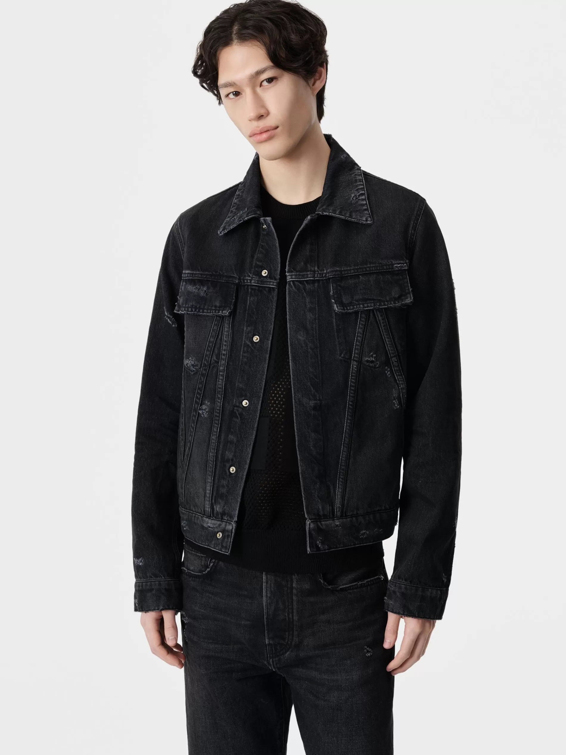 AMIRI Denim>MA TRUCKER JACKET Vintage Black