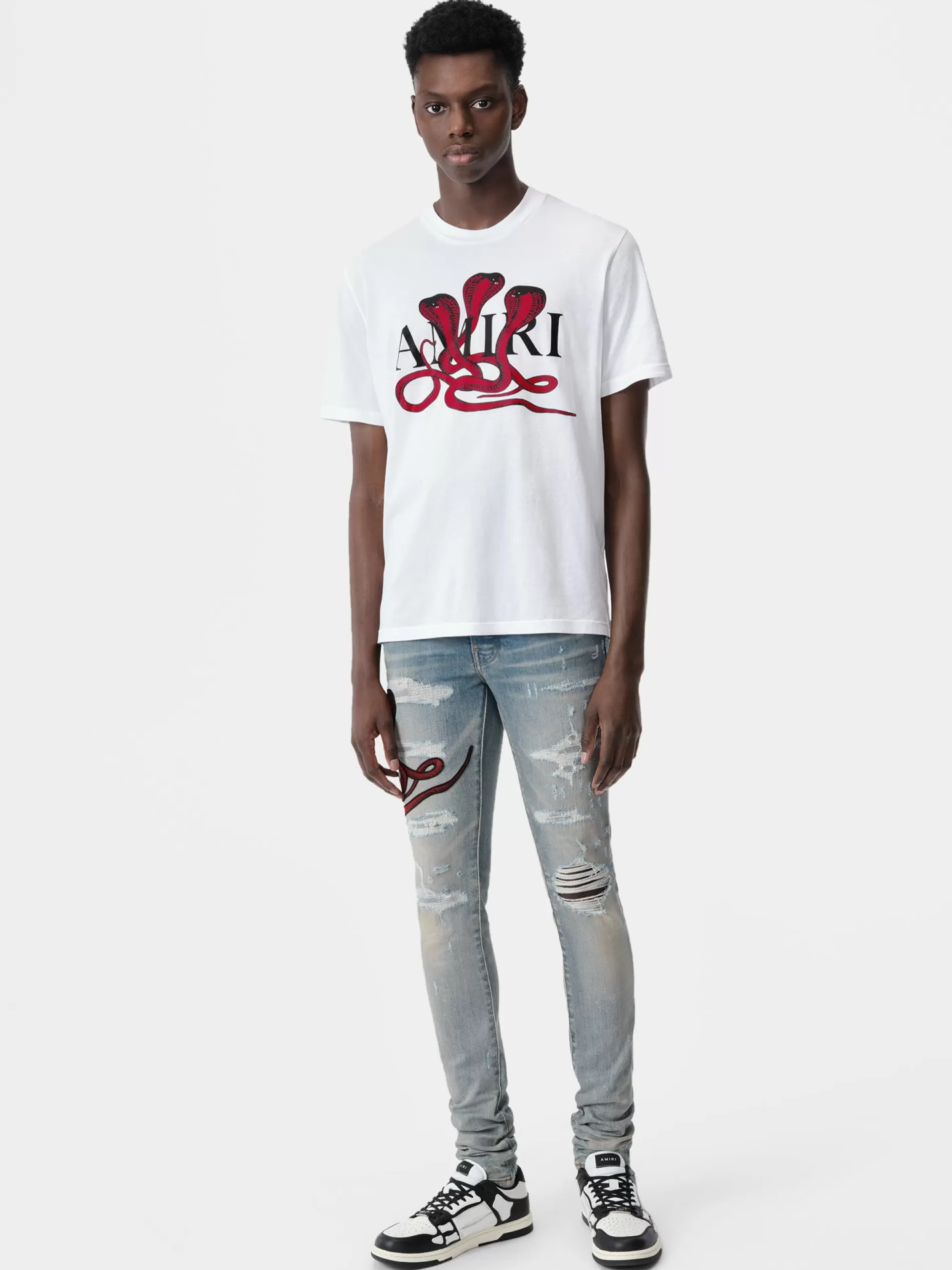 AMIRI Tees>POISON TEE White Red