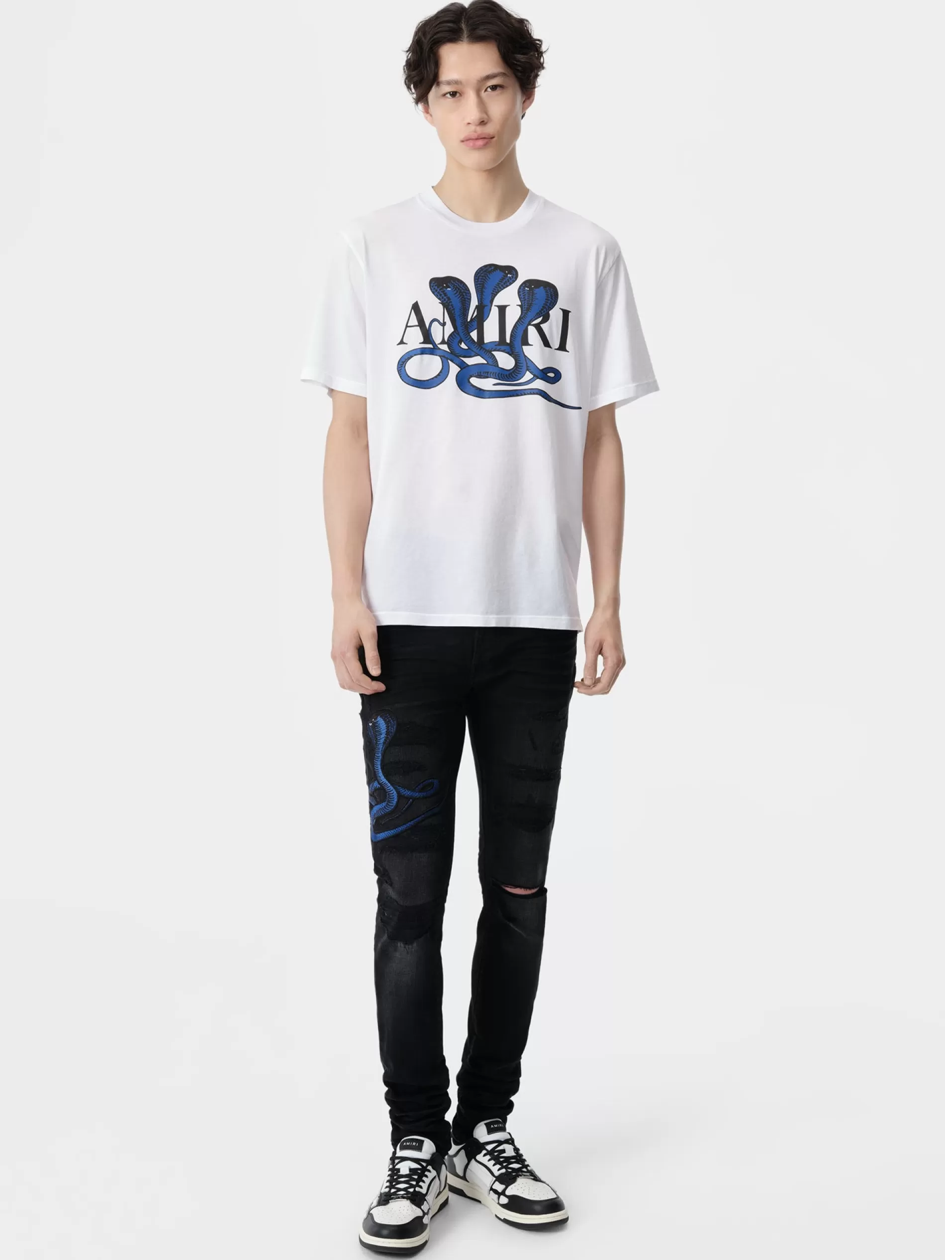 AMIRI Tees>POISON TEE White Blue