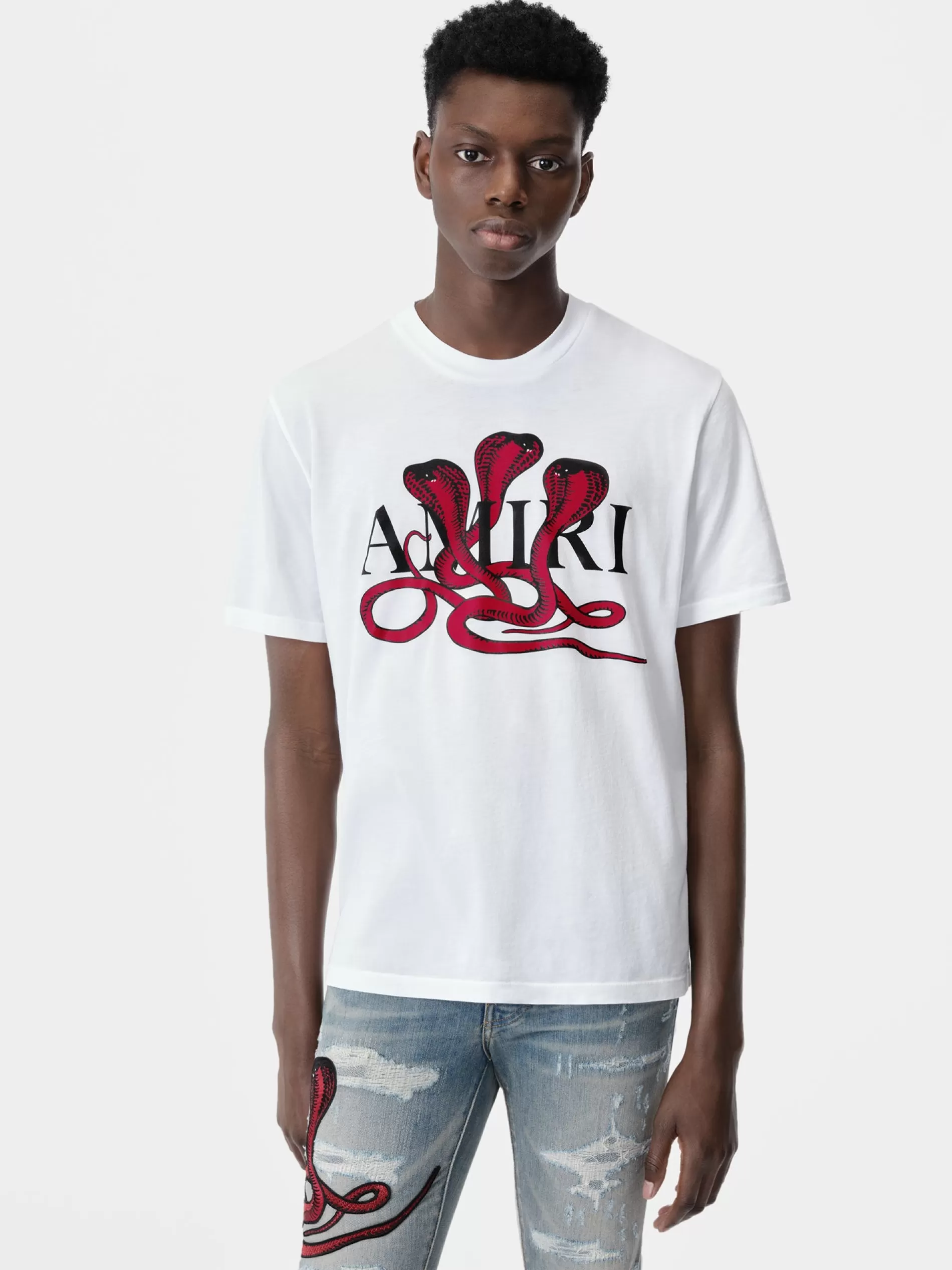 AMIRI Tees>POISON TEE White Red