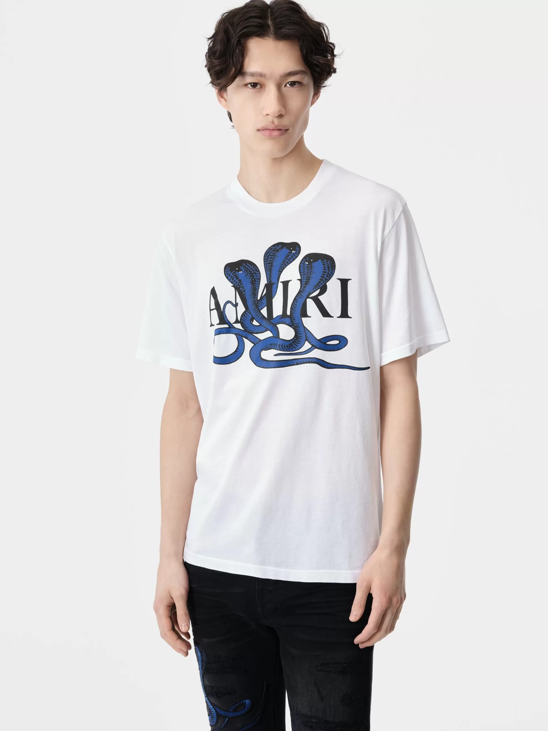 AMIRI Tees>POISON TEE White Blue