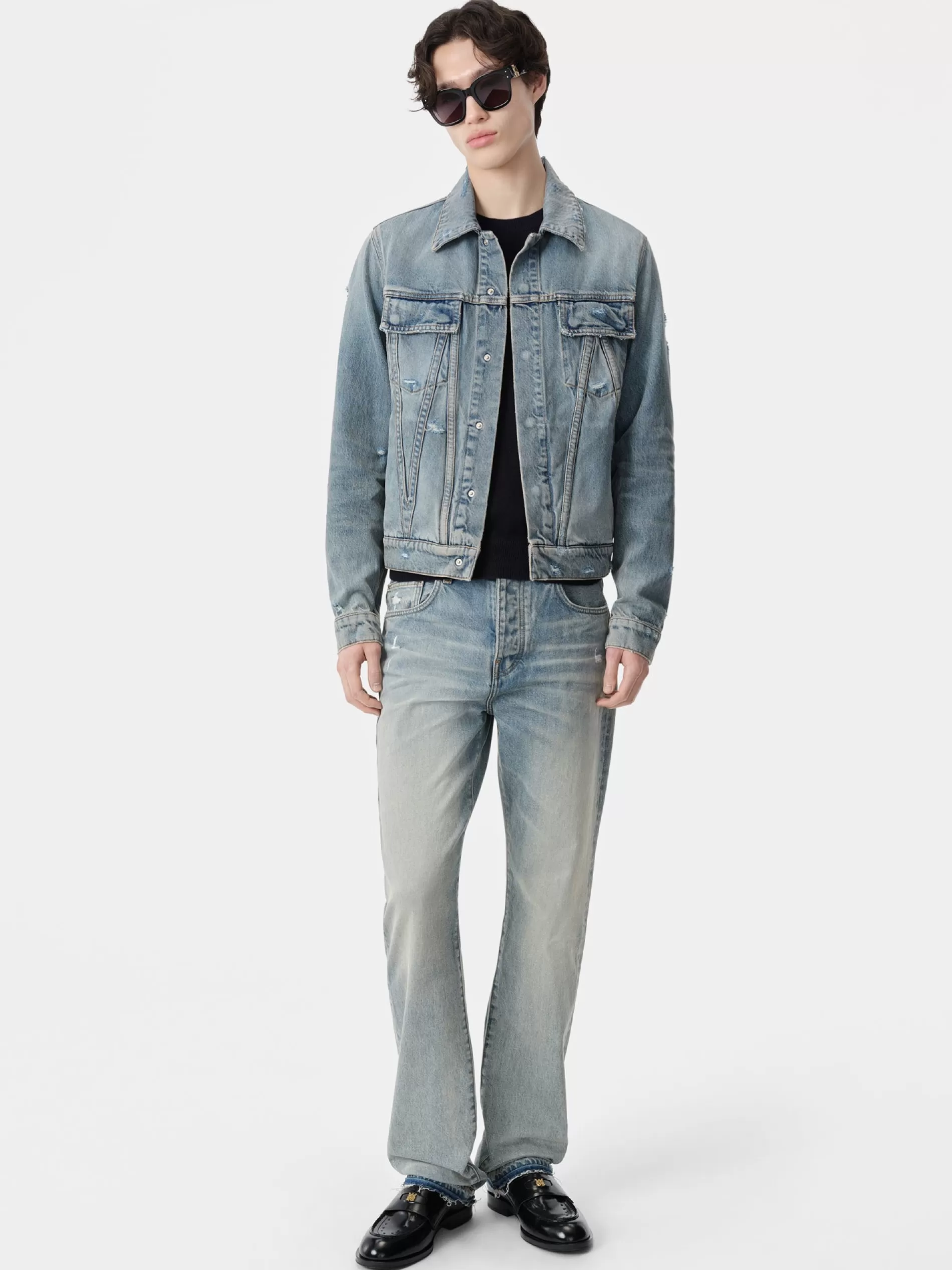 AMIRI Denim>RELEASED HEM STRAIGHT JEAN Antique Indigo