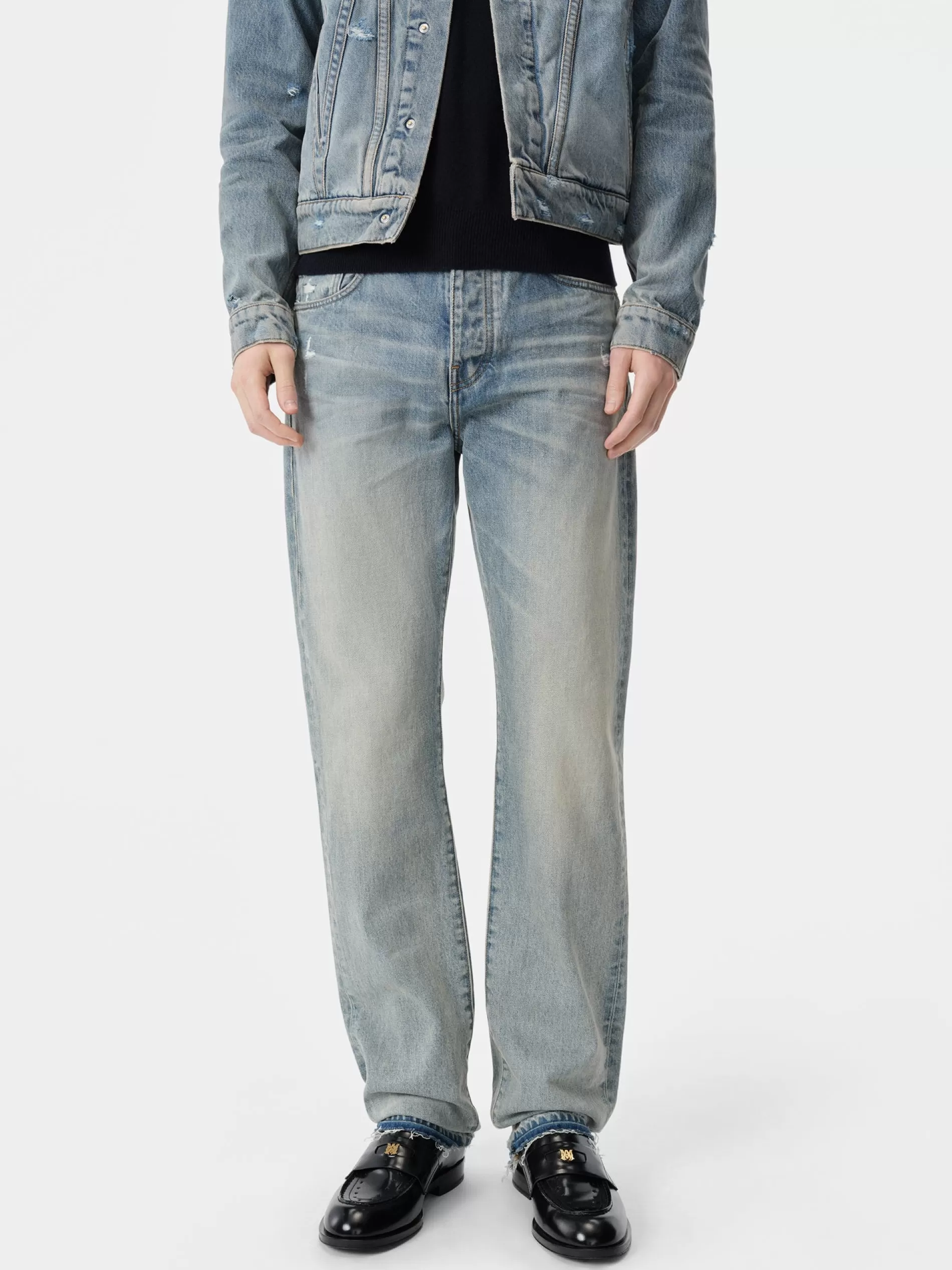 AMIRI Denim>RELEASED HEM STRAIGHT JEAN Antique Indigo