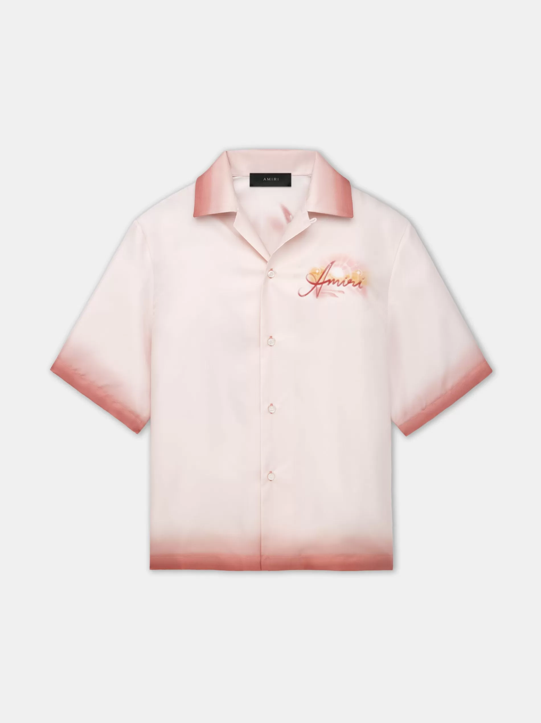 AMIRI Shirts>RESORT CLUB BOWLING SHIRT Rosewater