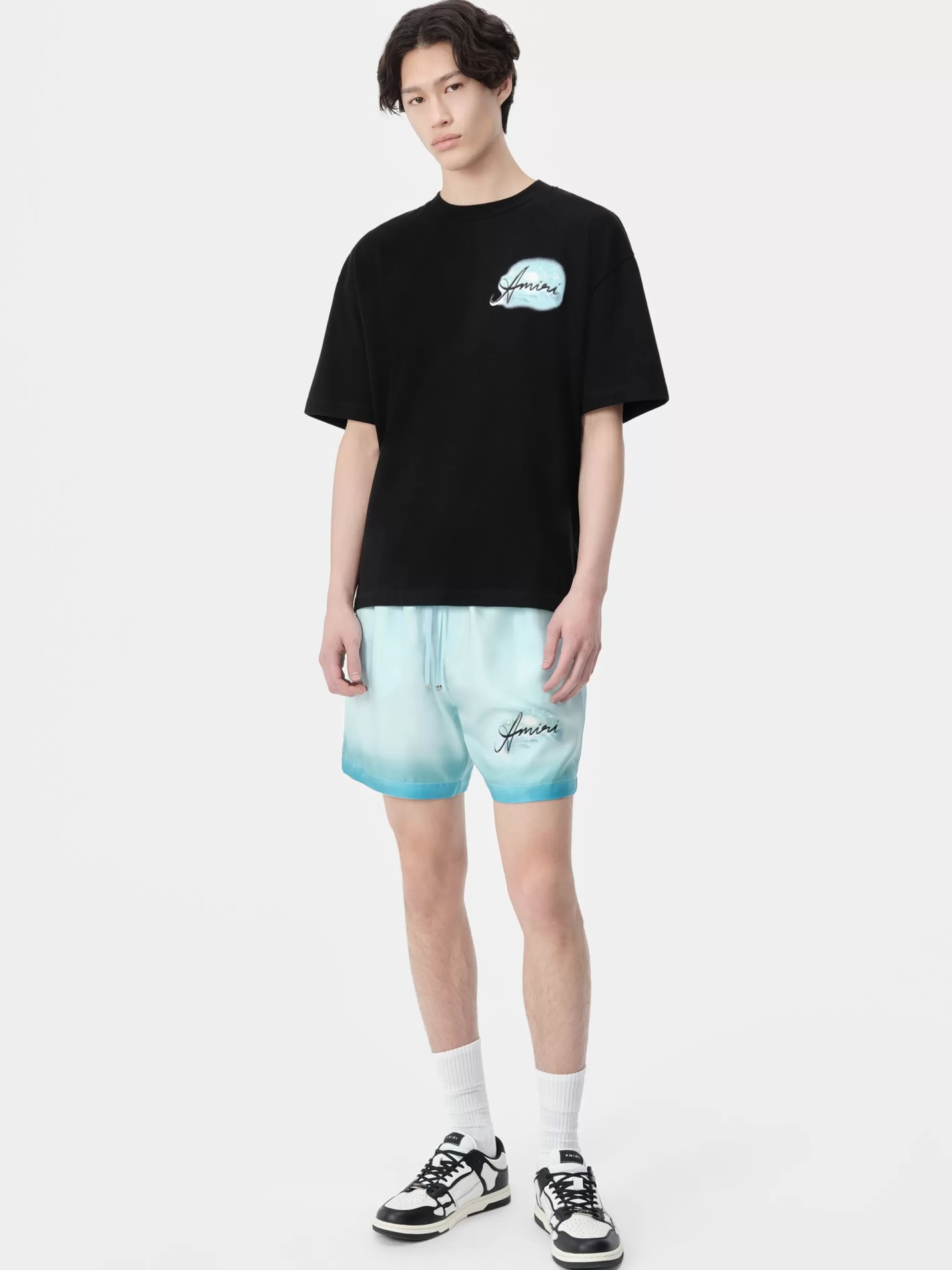 AMIRI Shorts & Sweatpants>RESORT CLUB SHORT Cerulean