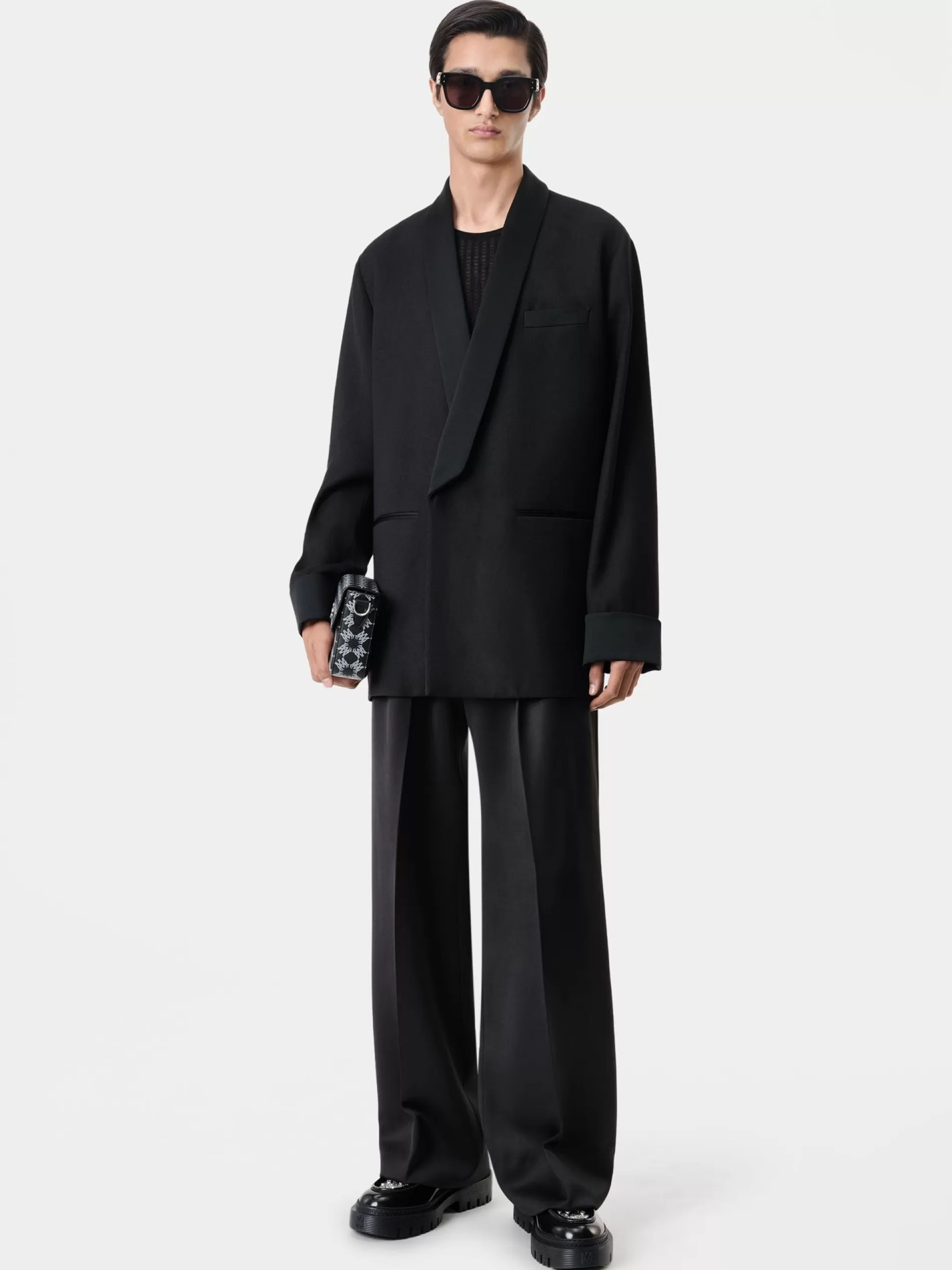 AMIRI Outerwear>SMOKING JACKET BLACK