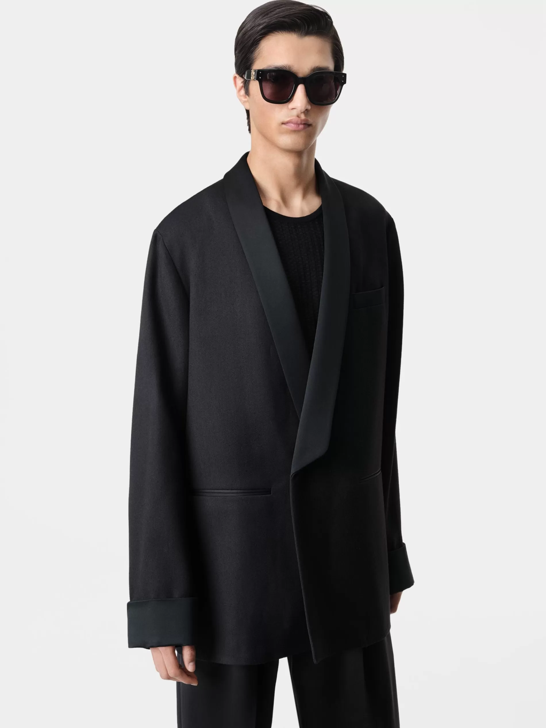 AMIRI Outerwear>SMOKING JACKET BLACK