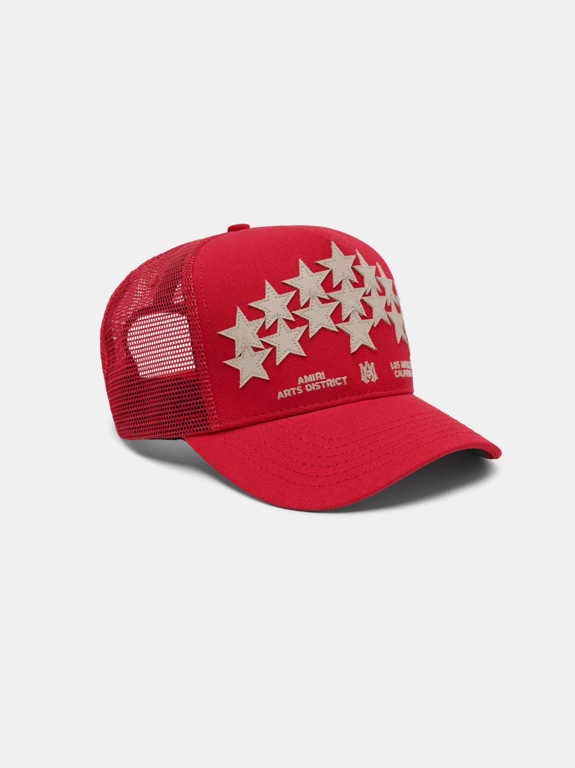 AMIRI Hats | Hats>STARS TRUCKER HAT Red