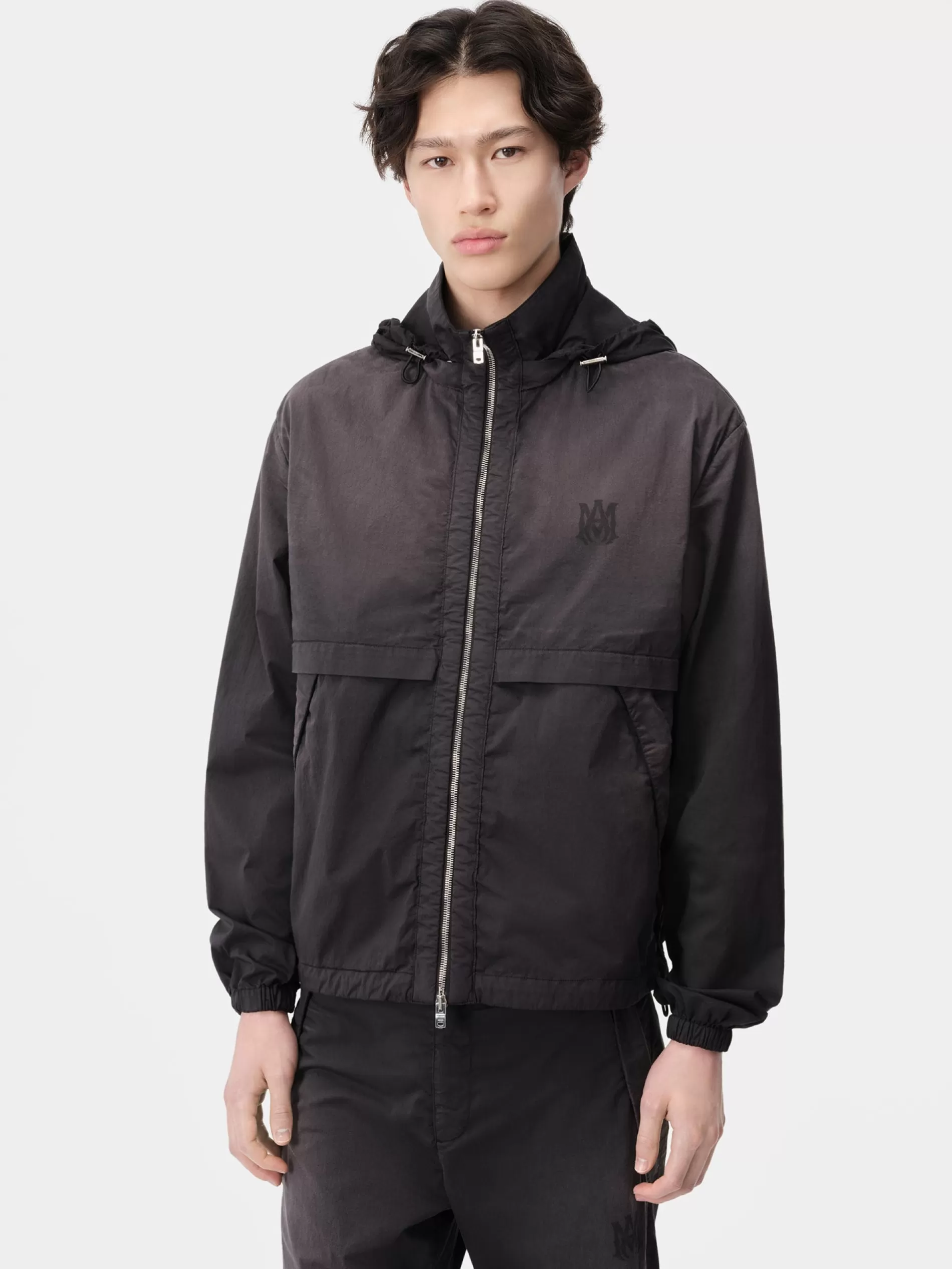 AMIRI Outerwear>SUNFADED MA WINDBREAKER BLACK