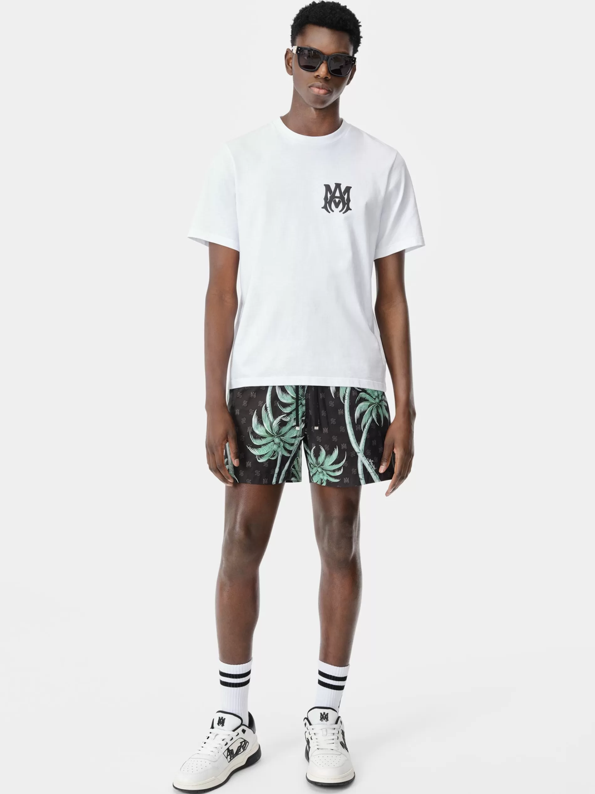 AMIRI Swimwear | Shorts & Sweatpants>TWISTED PALMS SWIM TRUNK BLACK