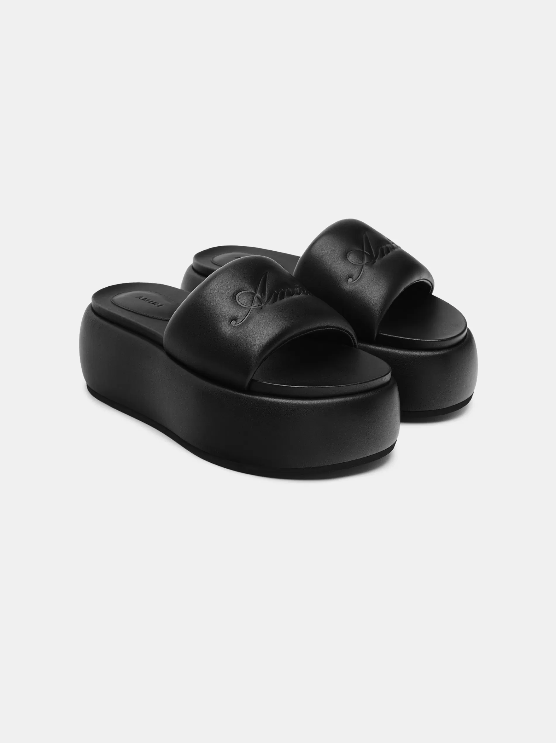 AMIRI Sandals | Sandals>WOMEN'S SCRIPT PLATFORM SANDAL BLACK