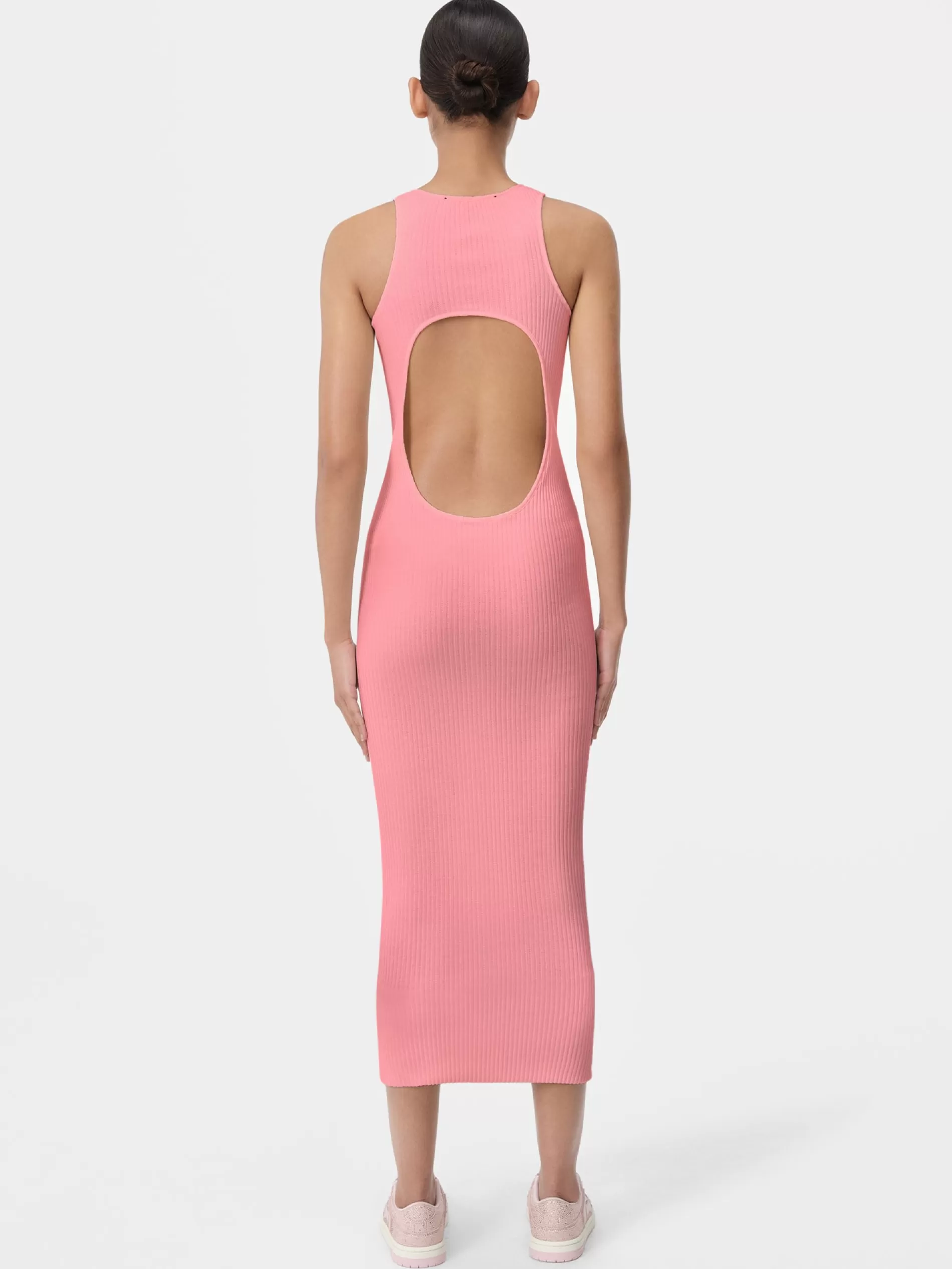 AMIRI Knitwear | Dresses>WOMEN'S STACKED MAXI DRESS Flamingo Pink