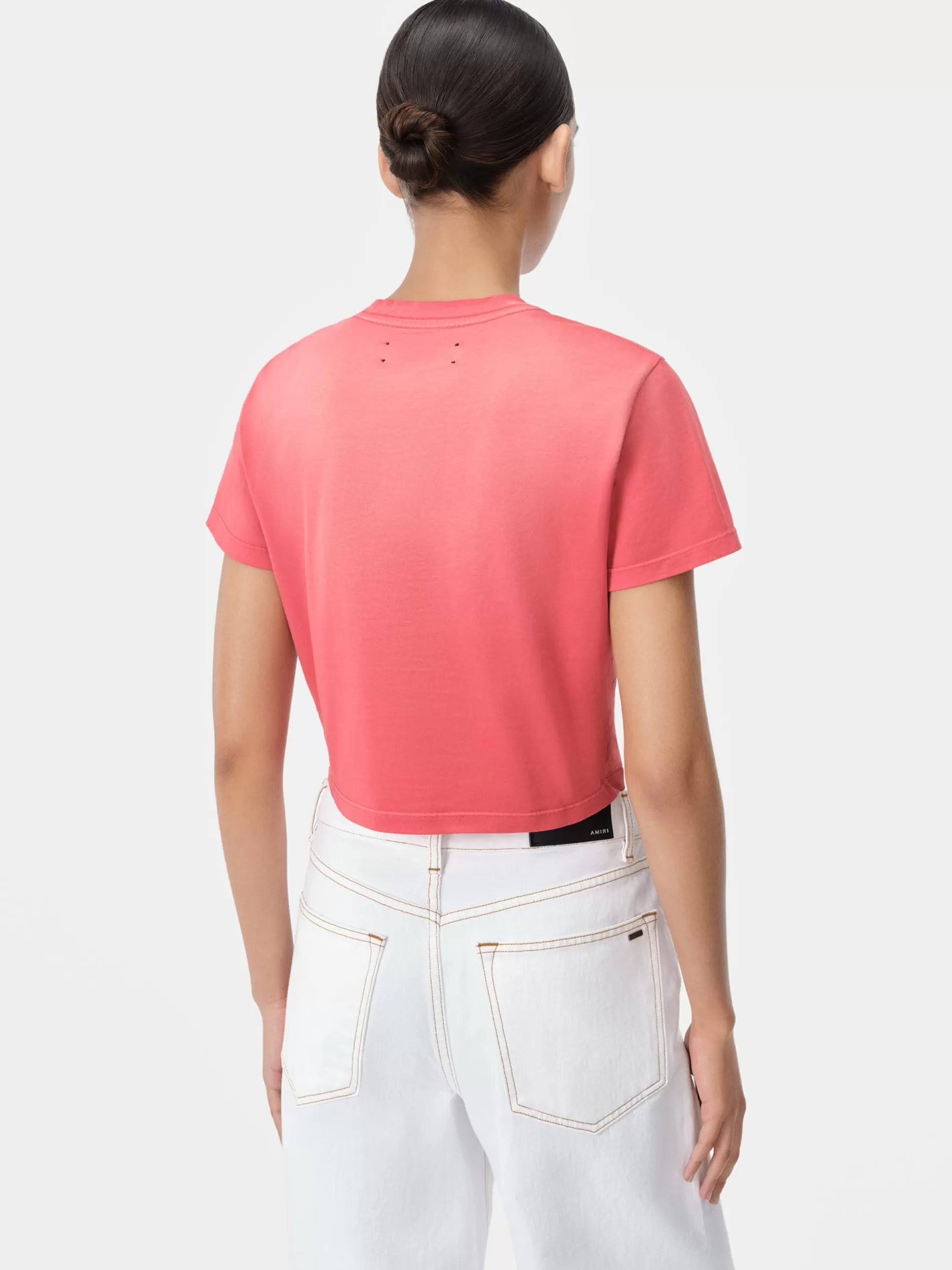 AMIRI Tees | Jersey>WOMEN'S VINTAGE BABY TEE Flamingo Pink