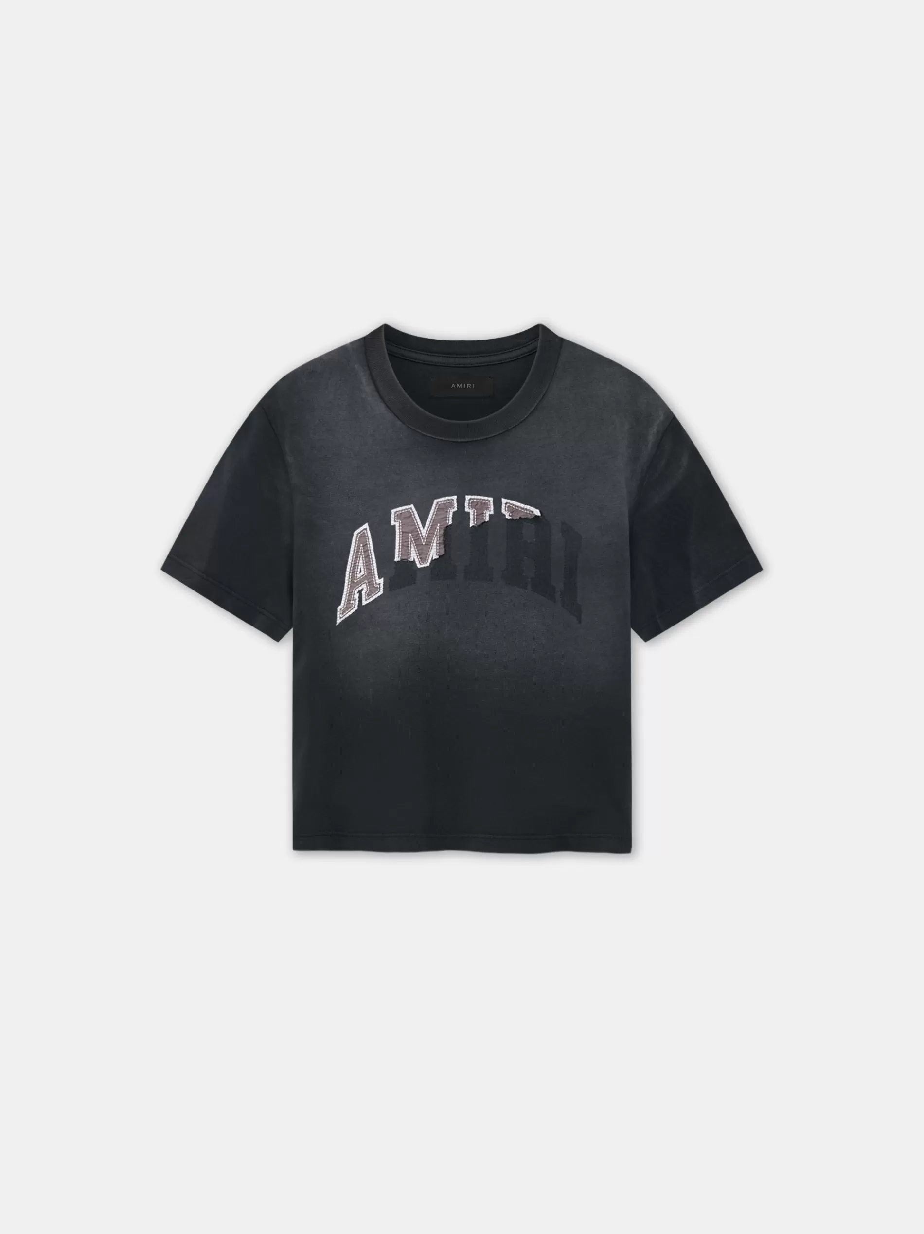 AMIRI Jersey | Tees>WOMEN'S VINTAGE BABY TEE Aged Black