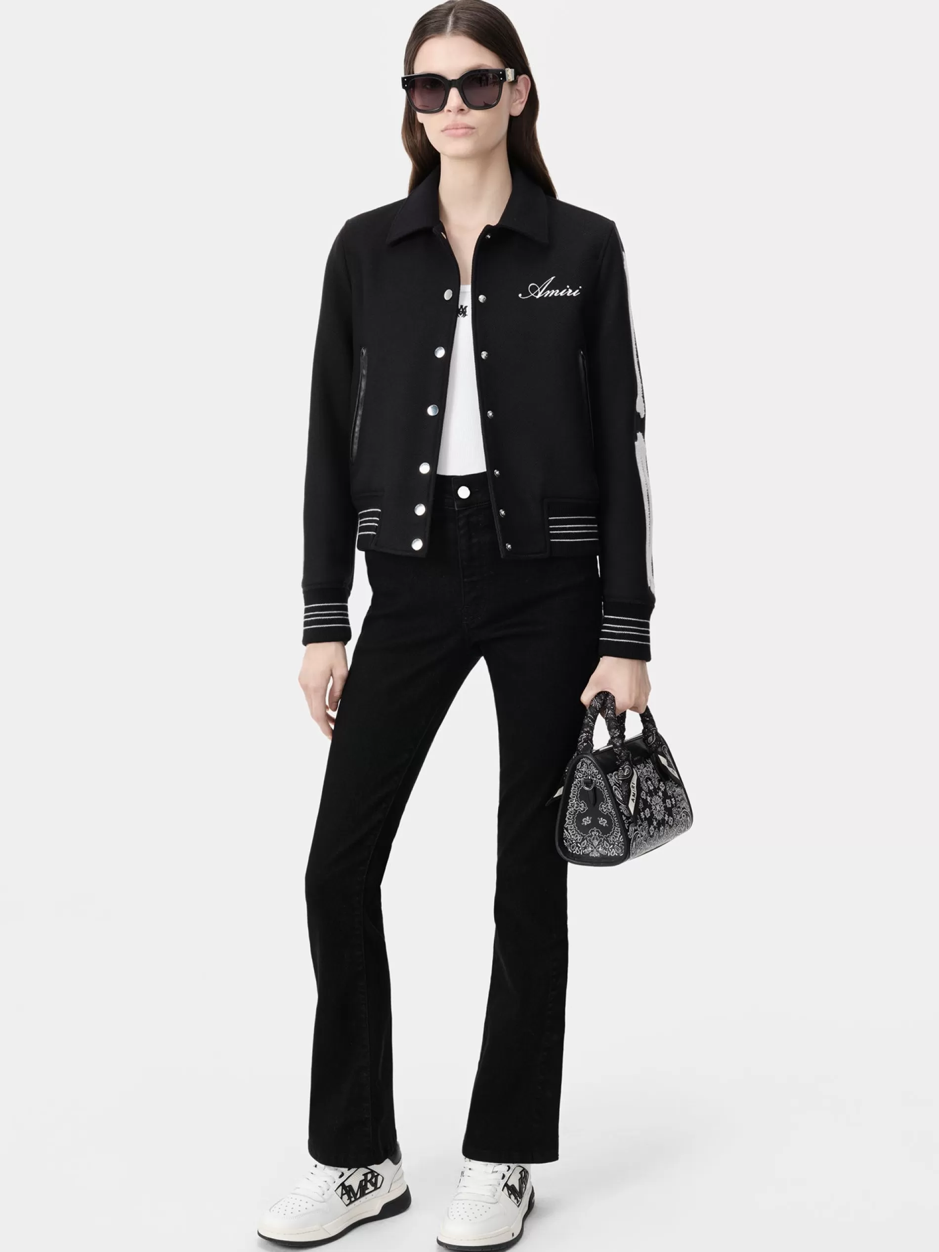 AMIRI Outerwear>WOMEN'S BONES JACKET BLACK