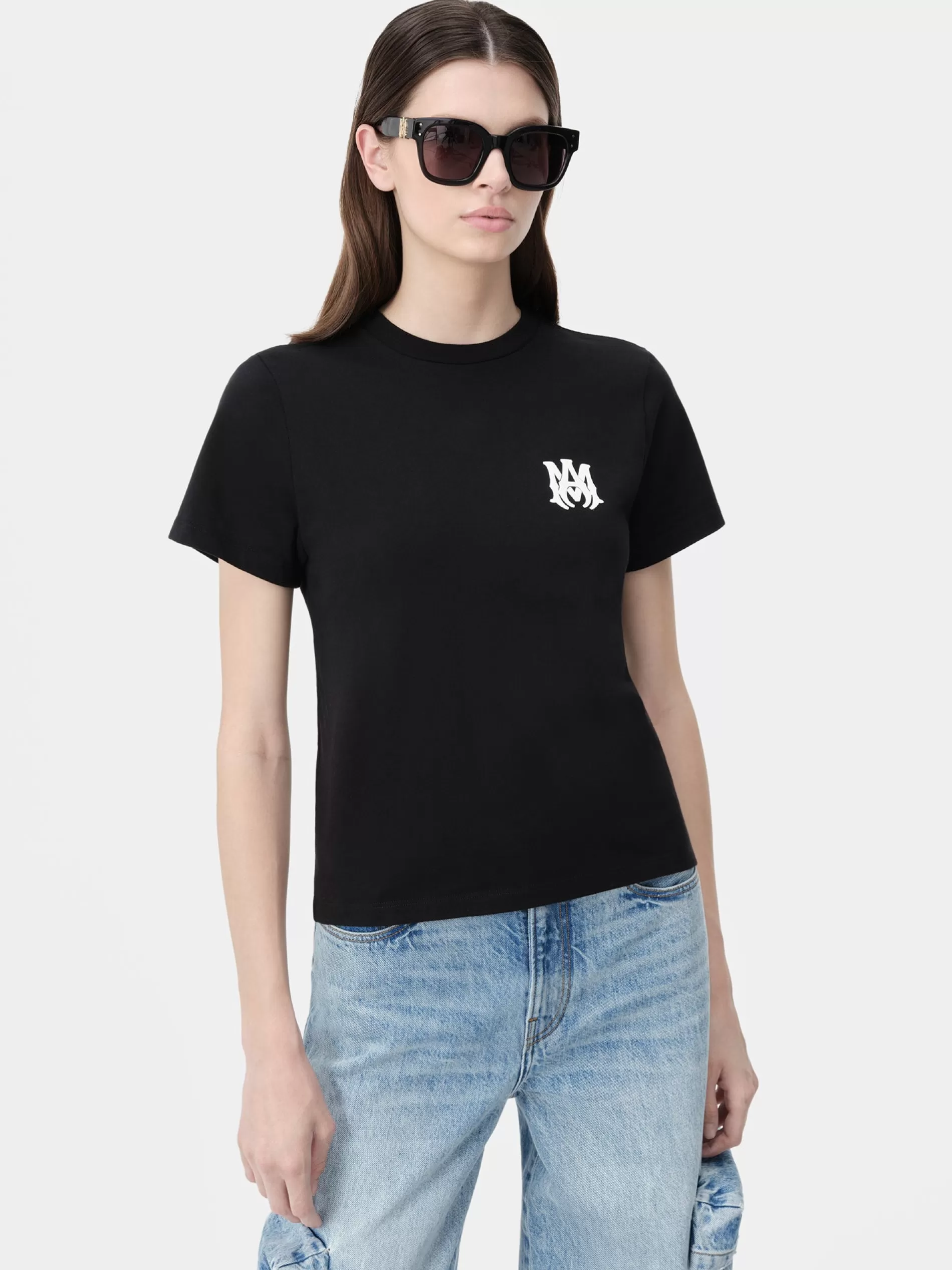 AMIRI Jersey | Tees>WOMEN'S MA CORE LOGO TEE BLACK