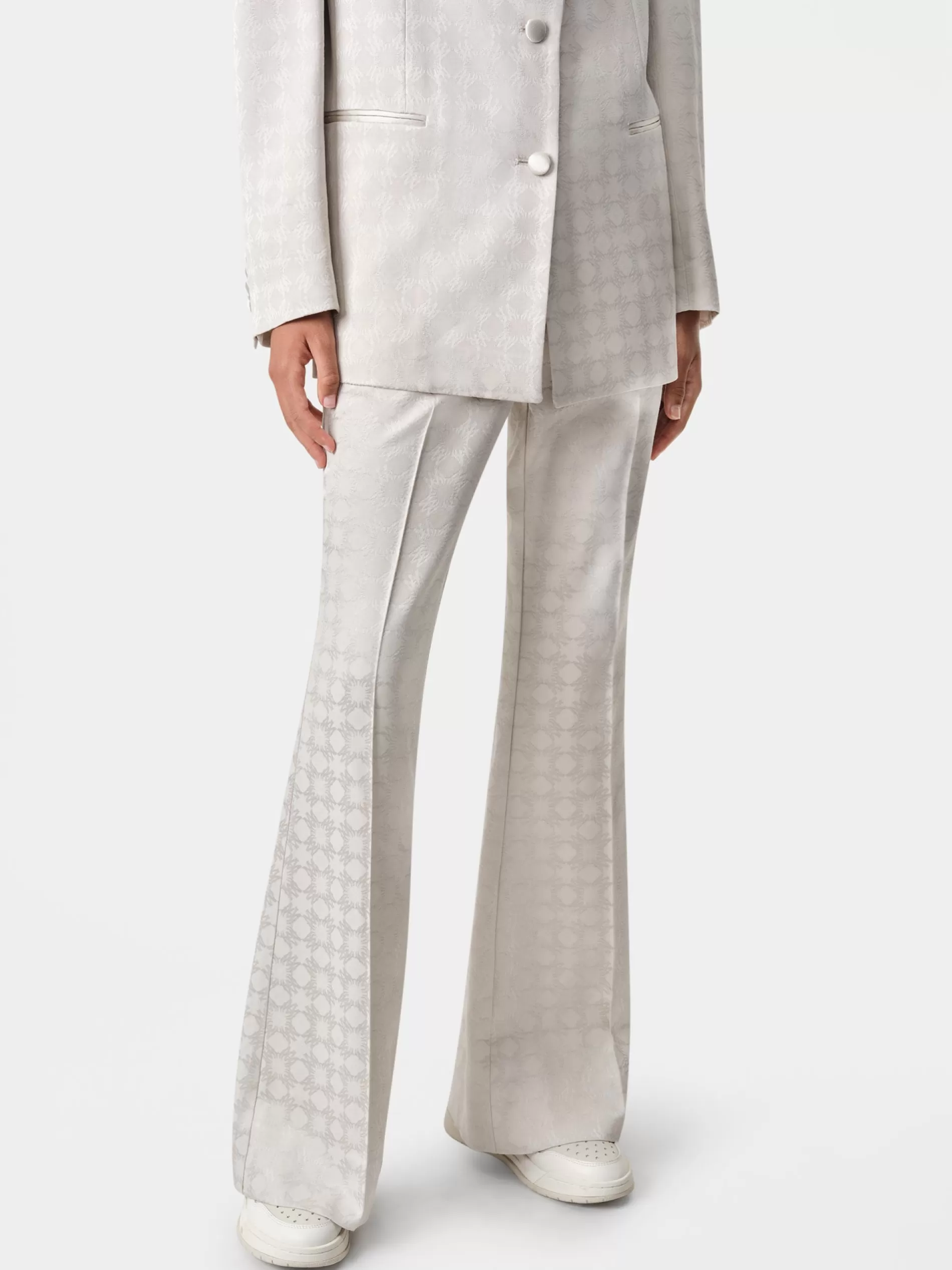 AMIRI Pants>WOMEN'S MA QUAD KICK FLARE Alabaster