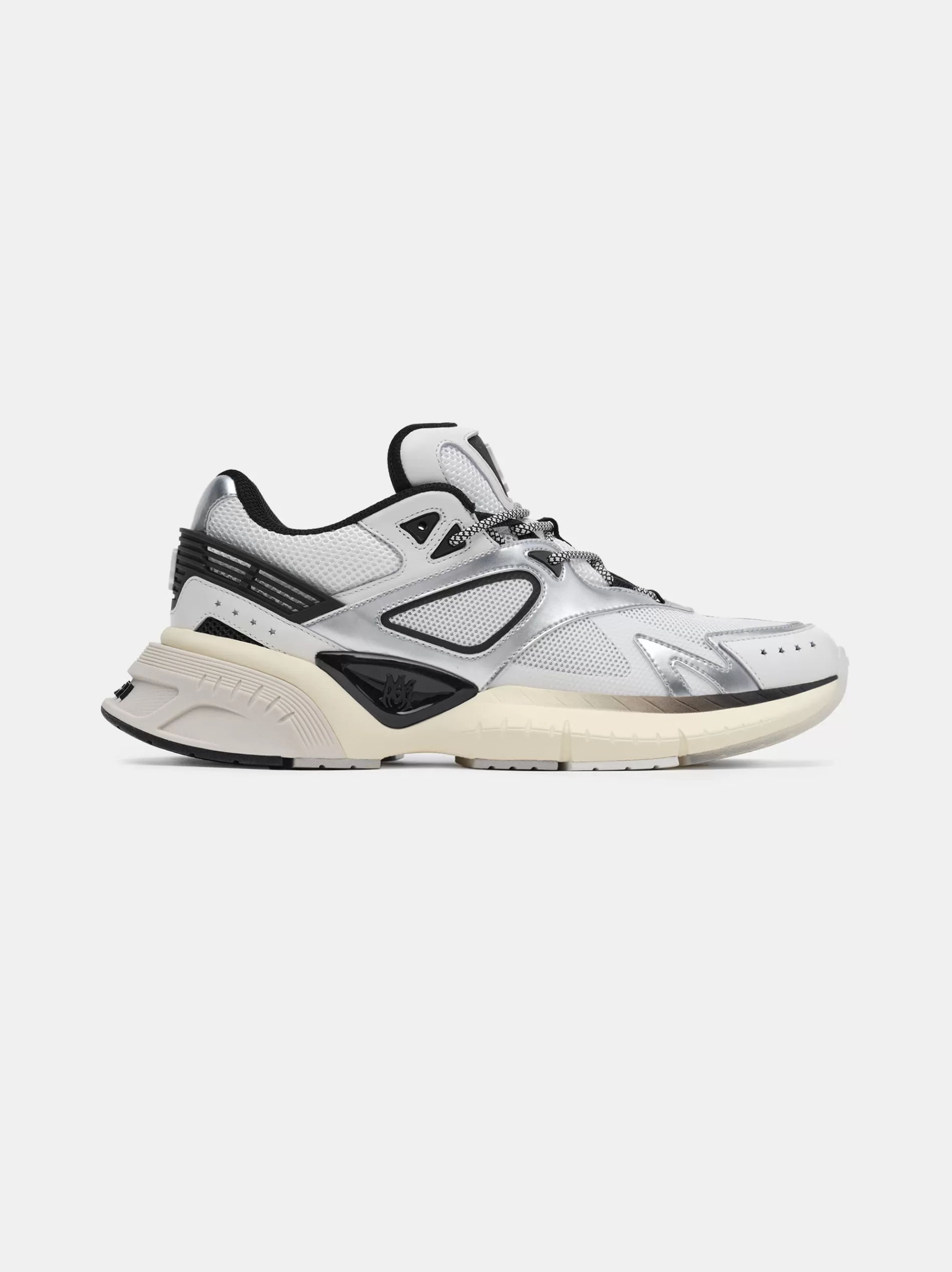 AMIRI Sneakers | Sneakers>WOMEN'S MA RUNNER Black White Silver