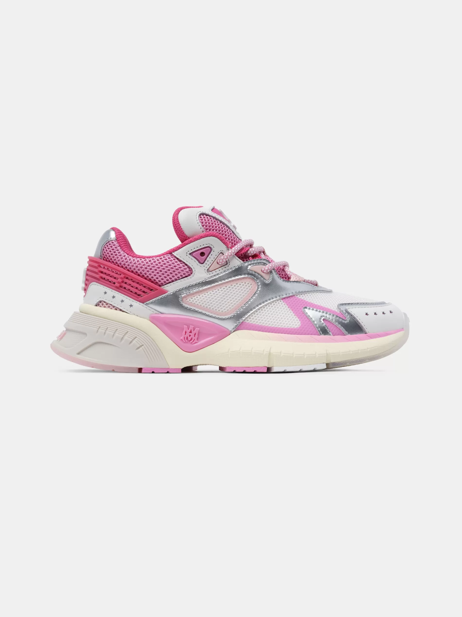 AMIRI Activewear | Sneakers>WOMEN'S MA RUNNER Fuchsia Pink White Silver