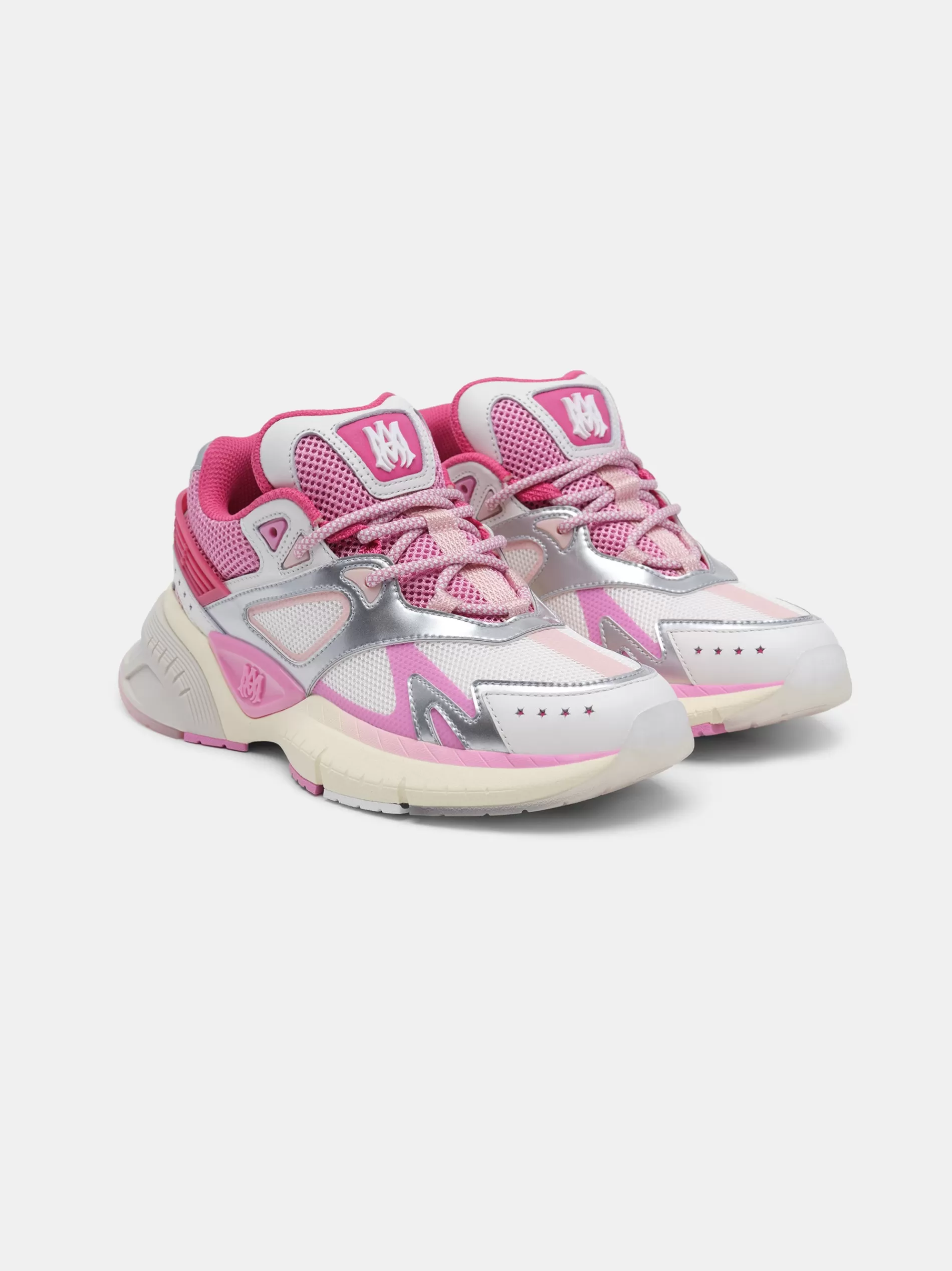 AMIRI Activewear | Sneakers>WOMEN'S MA RUNNER Fuchsia Pink White Silver