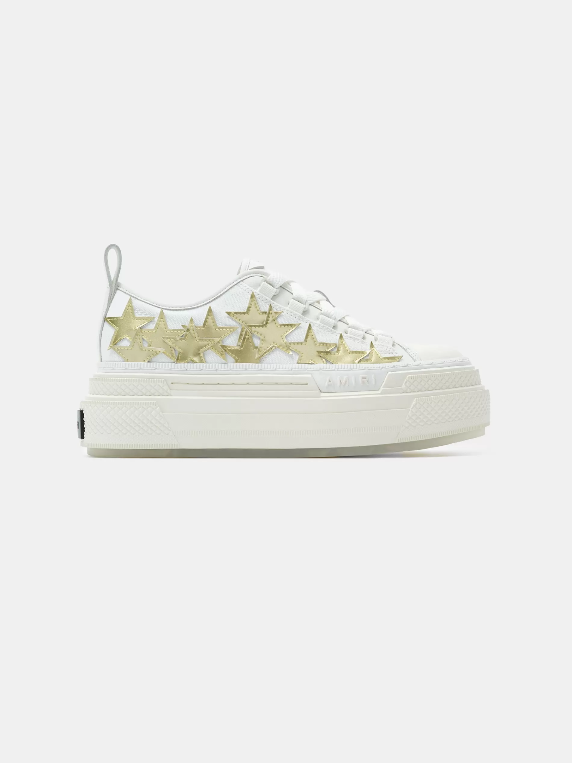 AMIRI Sneakers | Sneakers>WOMEN'S METALLIC PLATFORM STARS COURT White Gold