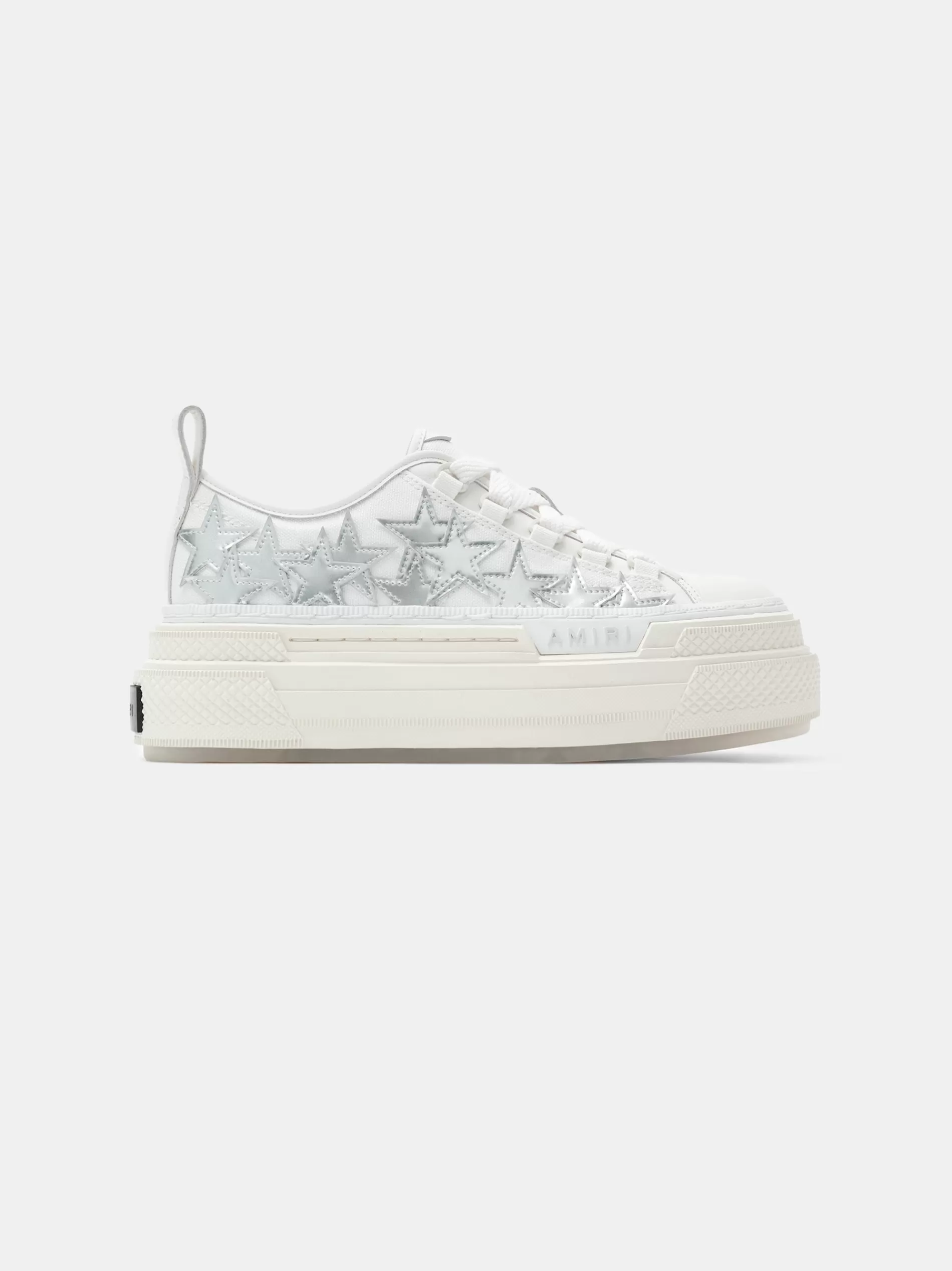 AMIRI Sneakers | Sneakers>WOMEN'S METALLIC PLATFORM STARS COURT White Silver