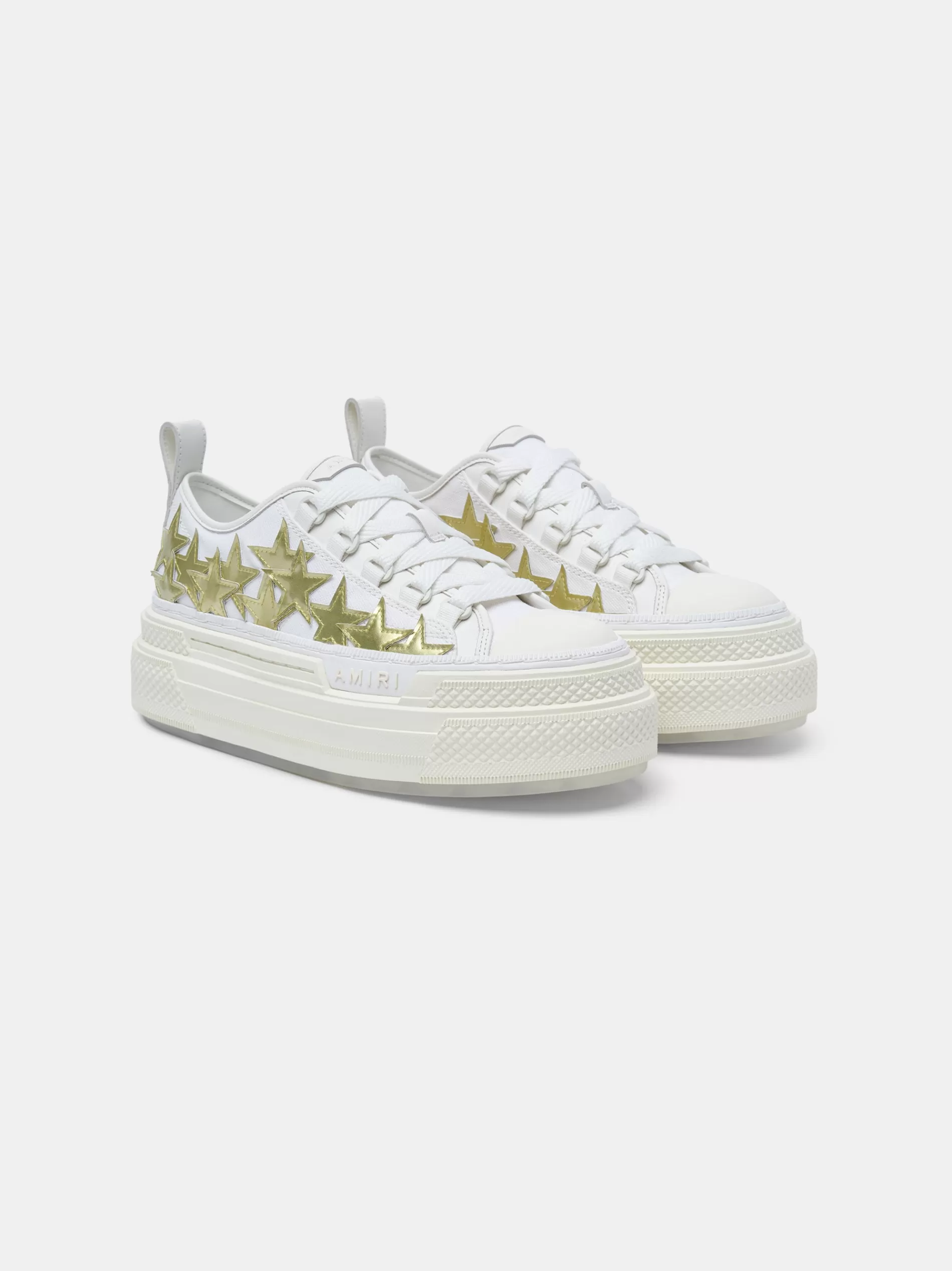 AMIRI Sneakers | Sneakers>WOMEN'S METALLIC PLATFORM STARS COURT White Gold