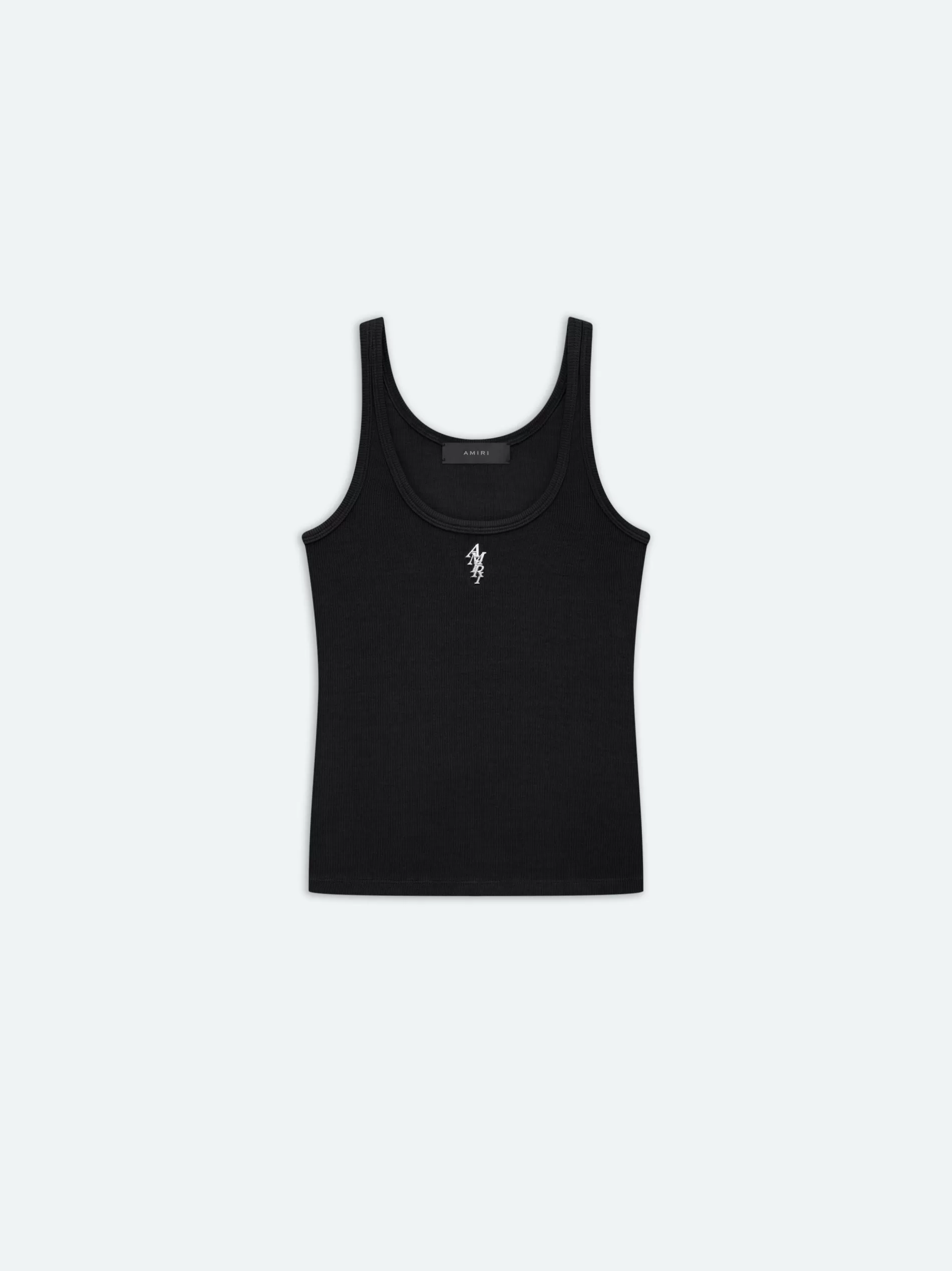 AMIRI Knitwear | Tees>WOMEN'S RIB TANK BLACK